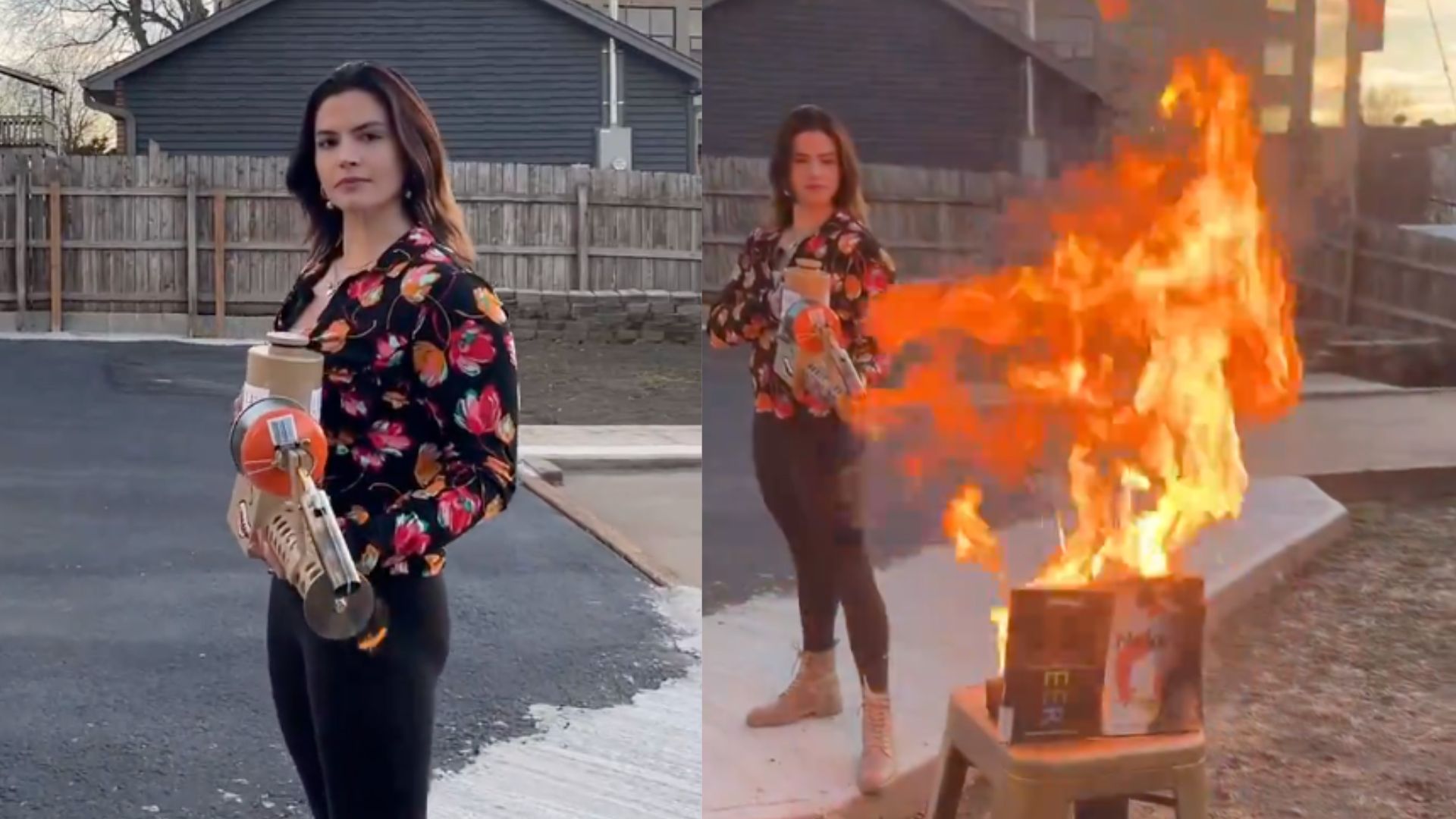Republican candidate burns LGBTQ+ books with flamethrower - then claims she's been 'censored'