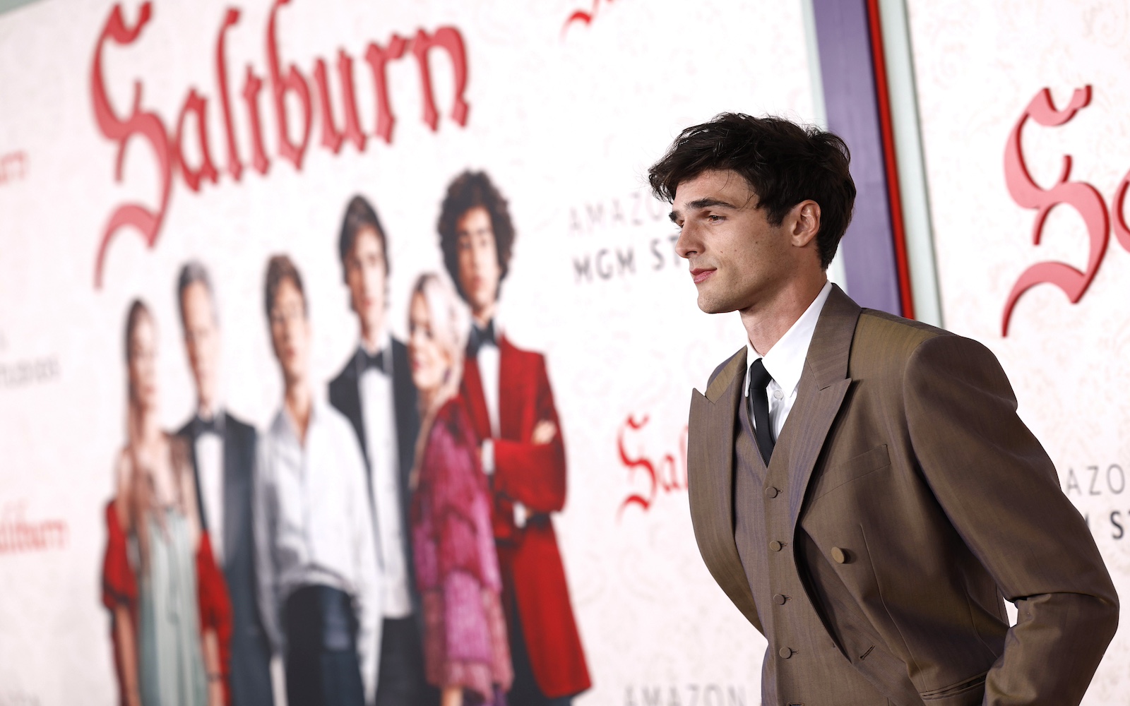 Jacob Elordi attends the Los Angeles Premiere Of &quot;Saltburn&quot; (Photo by Frazer 
