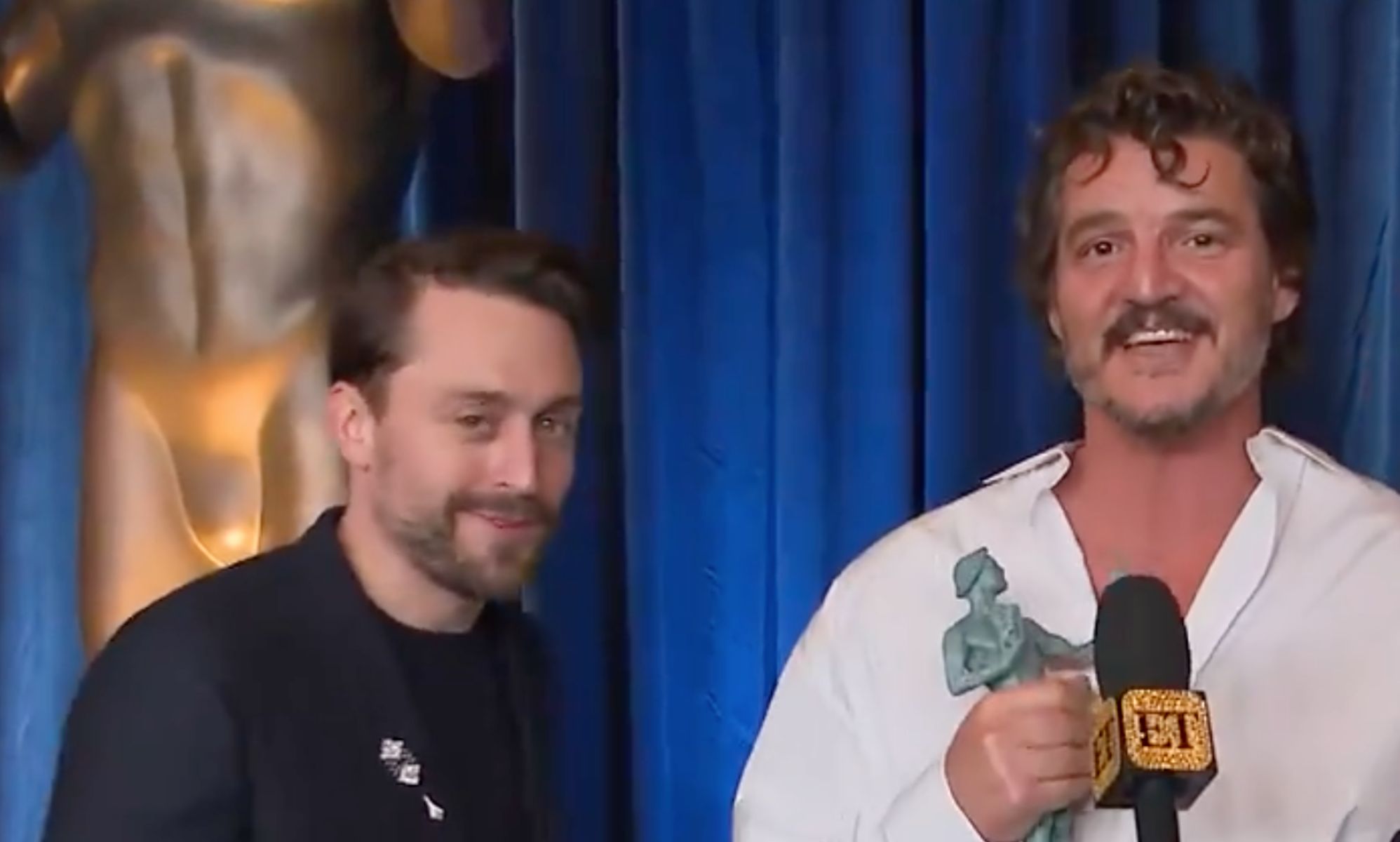 Pedro Pascal says he wants to 'make out with' Kieran Culkin, who previously told him to 'suck it'