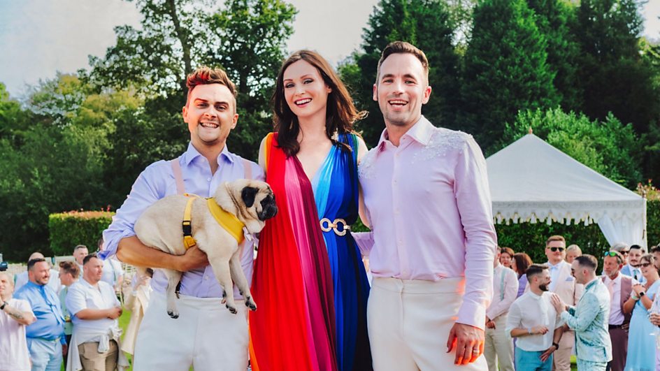Gay couple and Sophie Ellis-Bextor on Big Gay Wedding