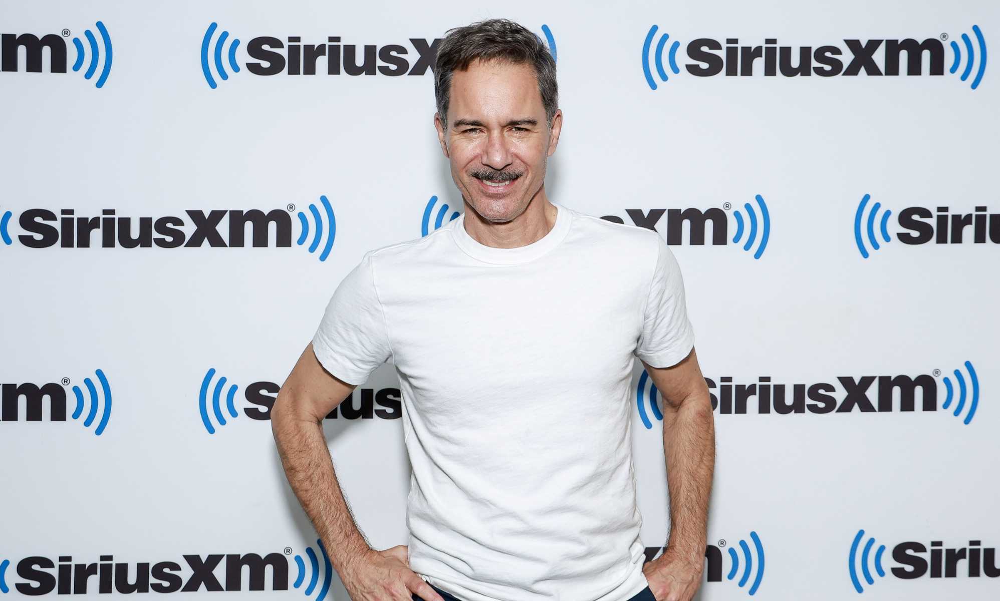 Eric McCormack visits SiriusXM Studios on August 08, 2023 in New York City.