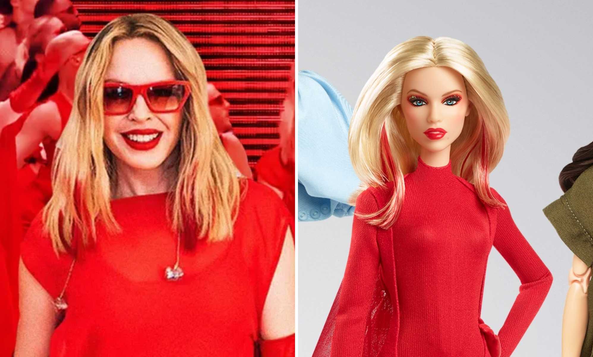 Gay icons Barbie and Kylie Minogue join forces as the pop star is honoured with a Padam Padam doll