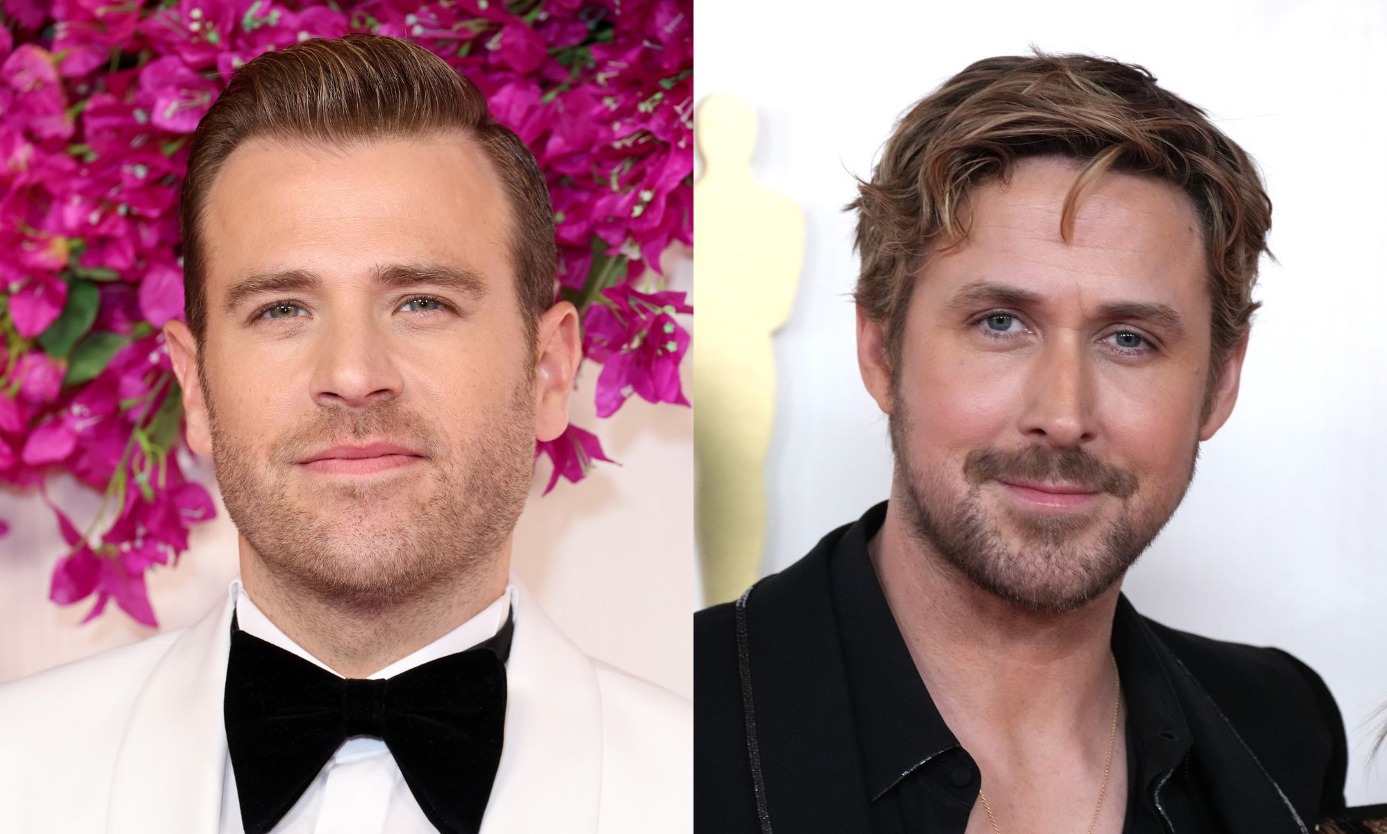 Scott Evans kisses Ryan Gosling during Oscars Barbie performance