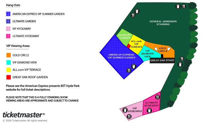 The map for BST Hyde Park 2024.