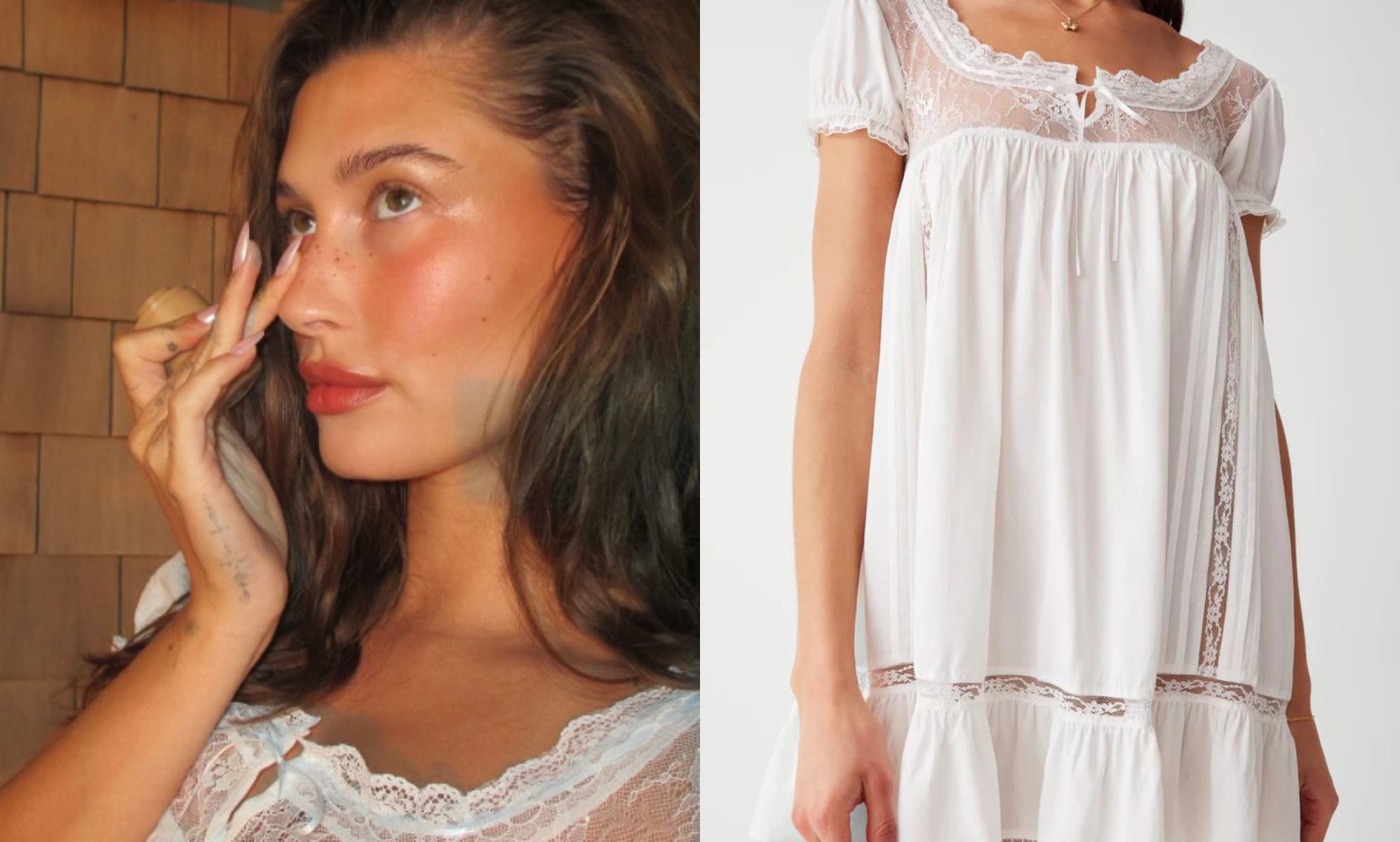 This is where to buy Hailey Bieber's nightgown dress from Instagram