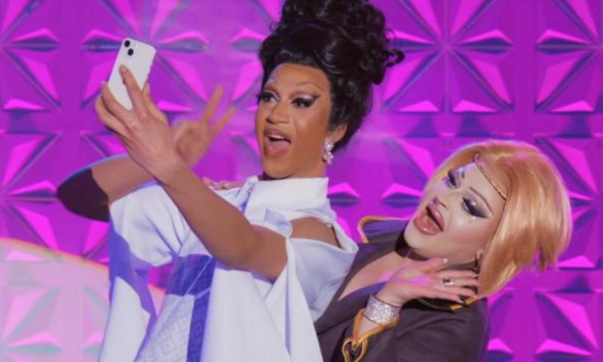 Drag Race UK's Tia Kofi and Hannah Conda react to joint win subtitle mistake