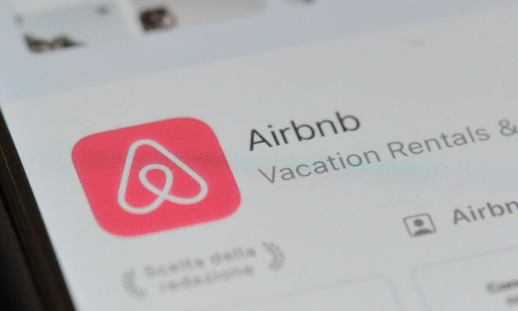 This is a screenshot of the Airbnb logo in Apple