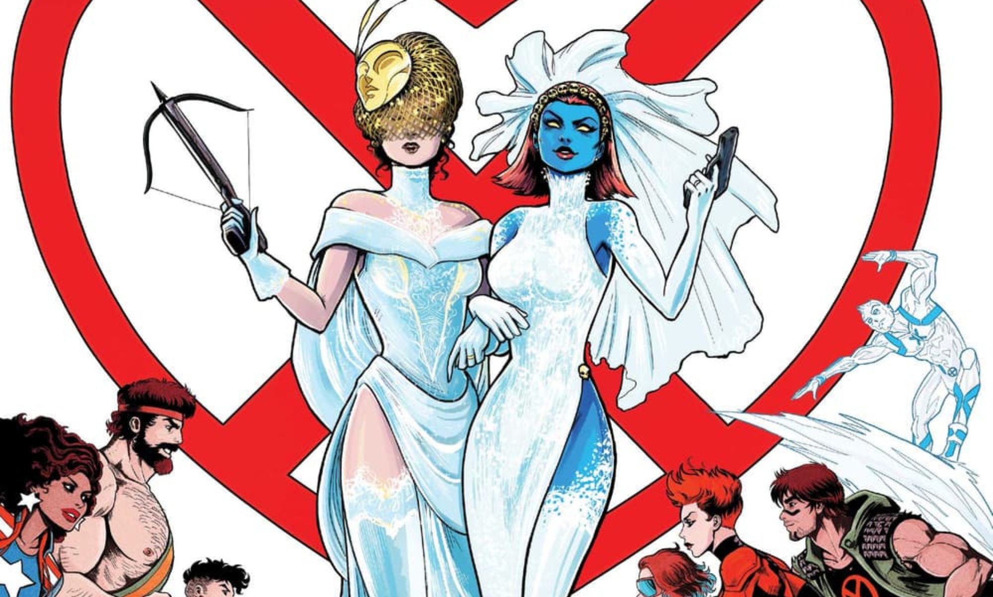 Marvel gives fans a first look at Mystique and Destiny's wedding of the year