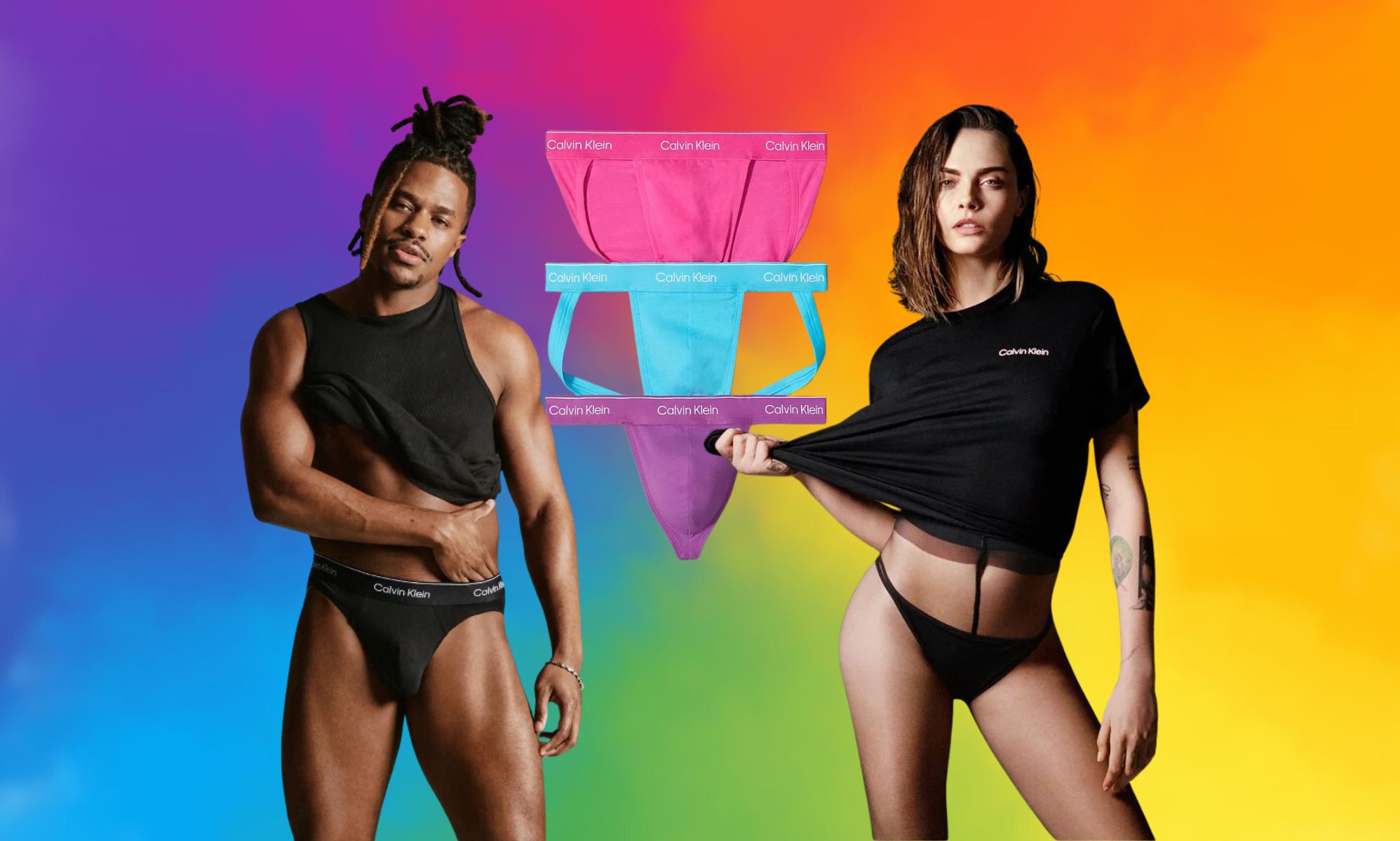 Calvin Klein teams up with Jeremy Pope and Cara Delevingne for 2024 Pride collection