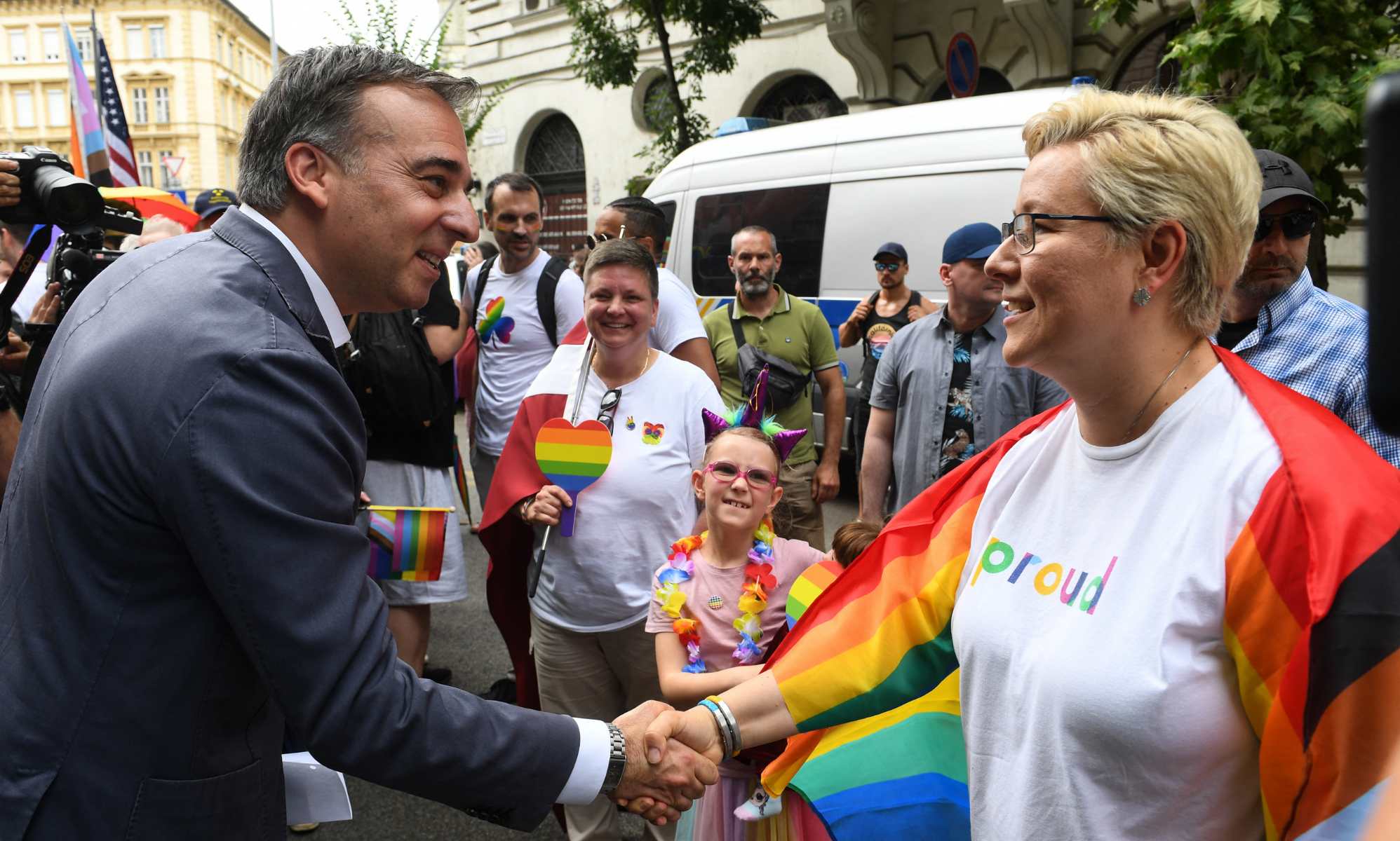 Thousands march in Budapest Pride to protest Hungary's anti-LGBTQ+ laws – including US ambassador