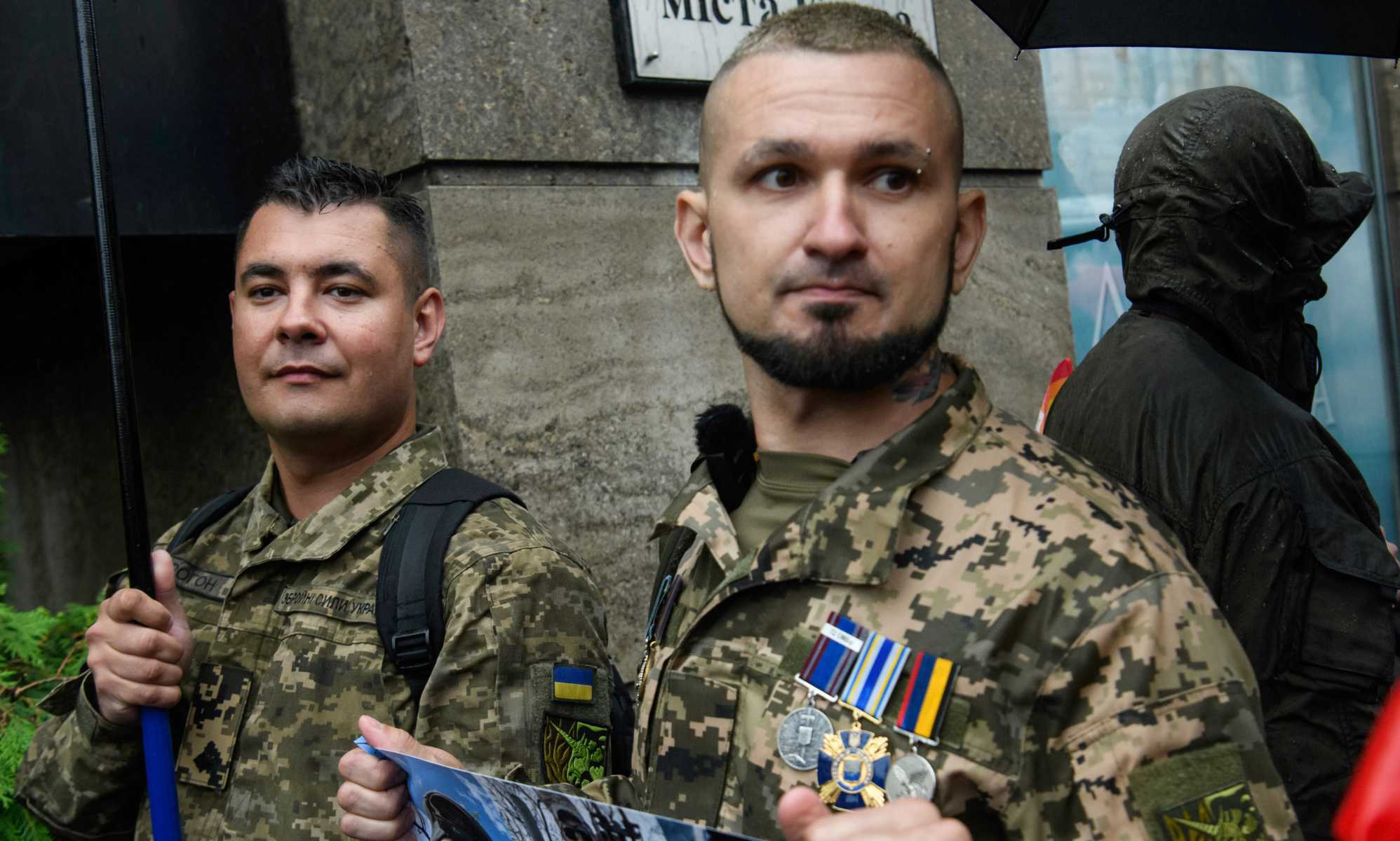 LGBTQ+ Ukrainian soldiers take part in Equality March organised by Kyiv Pride