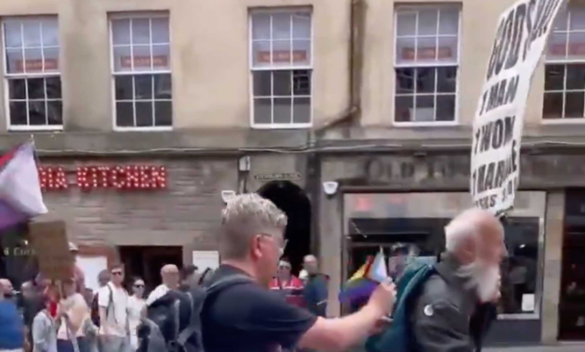 Edinburgh Pride: Dad hailed as ‘legend’ for planting Pride flag in anti-LGBTQ+ protestors backpack