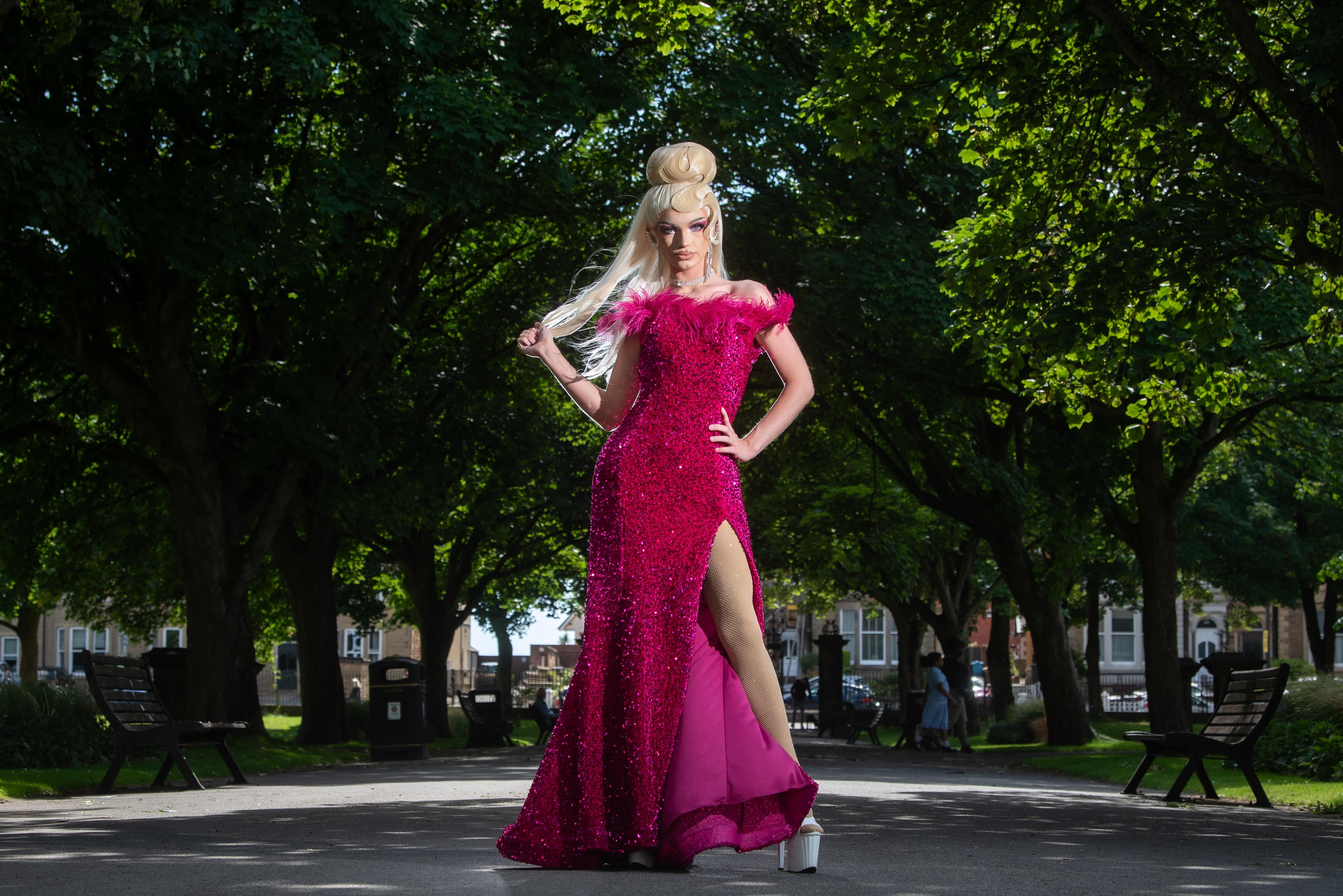 Britain's youngest drag queen delights teachers and classmates by going to prom as 'Kendall Cursed'