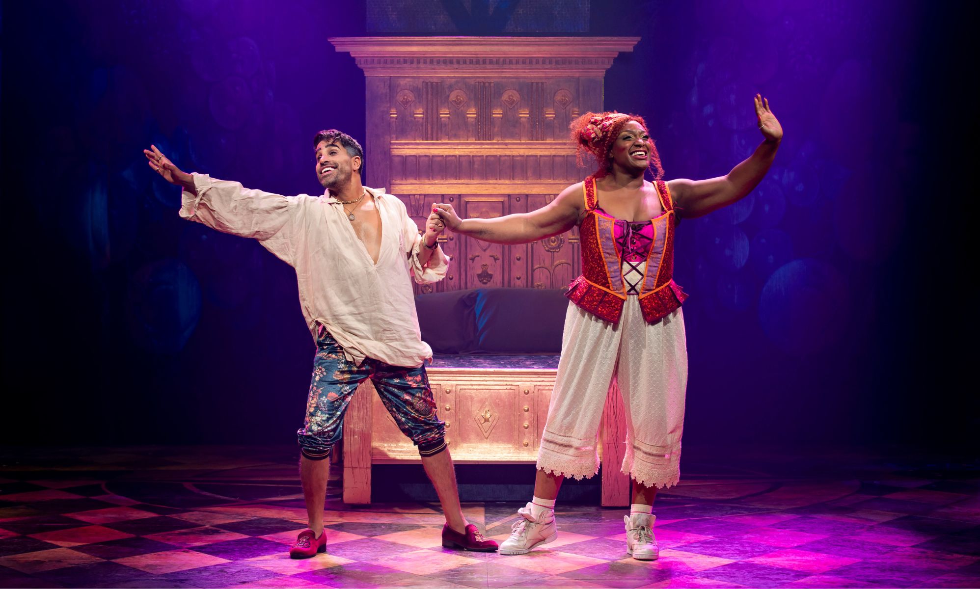 Ranj Singh as Lance &amp; Sandra Marvin as Angelique in &amp; Juliet.