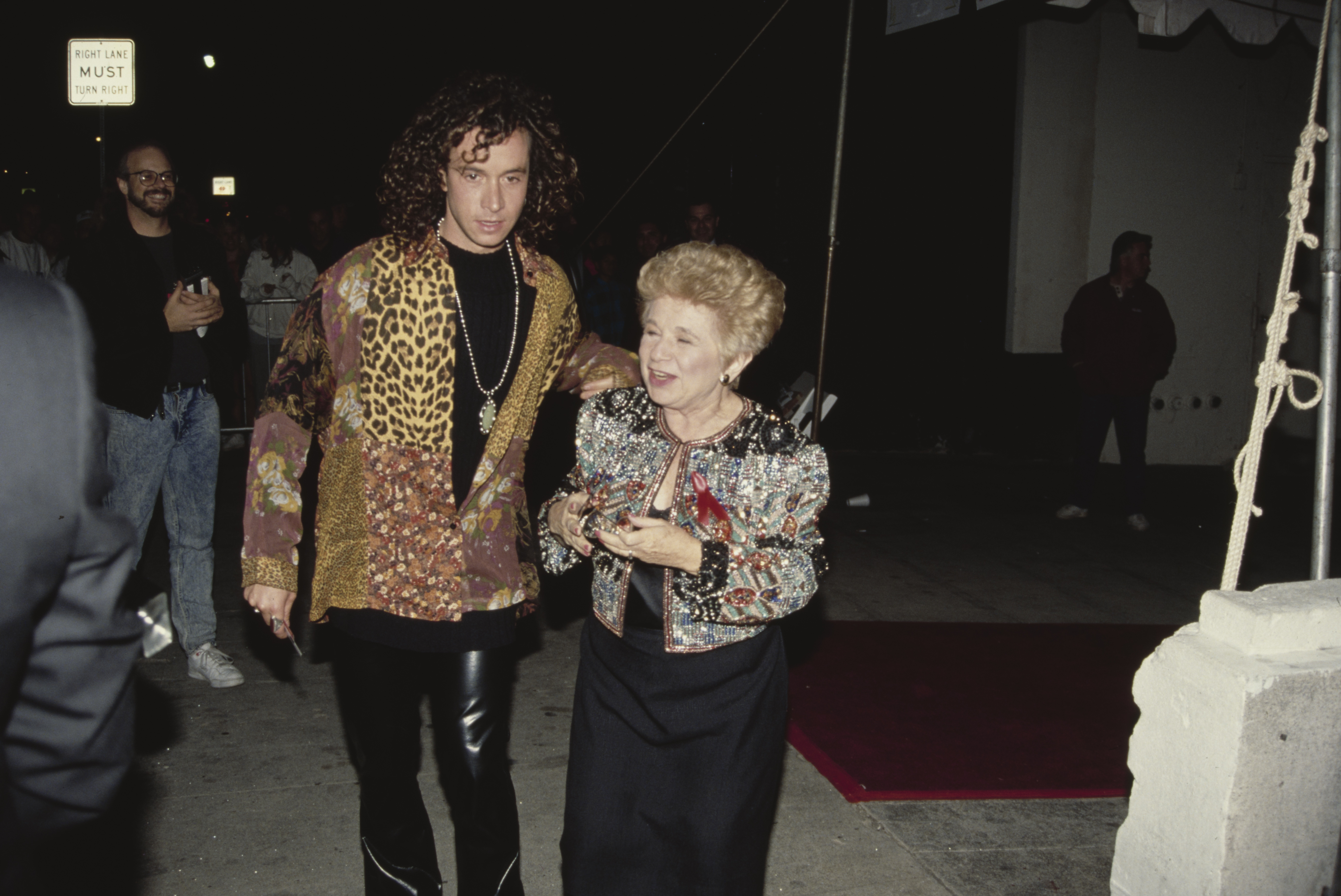 American actor and comedian Pauly Shore and German-born American sex therapist Ruth Westheimer attend the 13th Annual National CableACE Awards in 1992. 