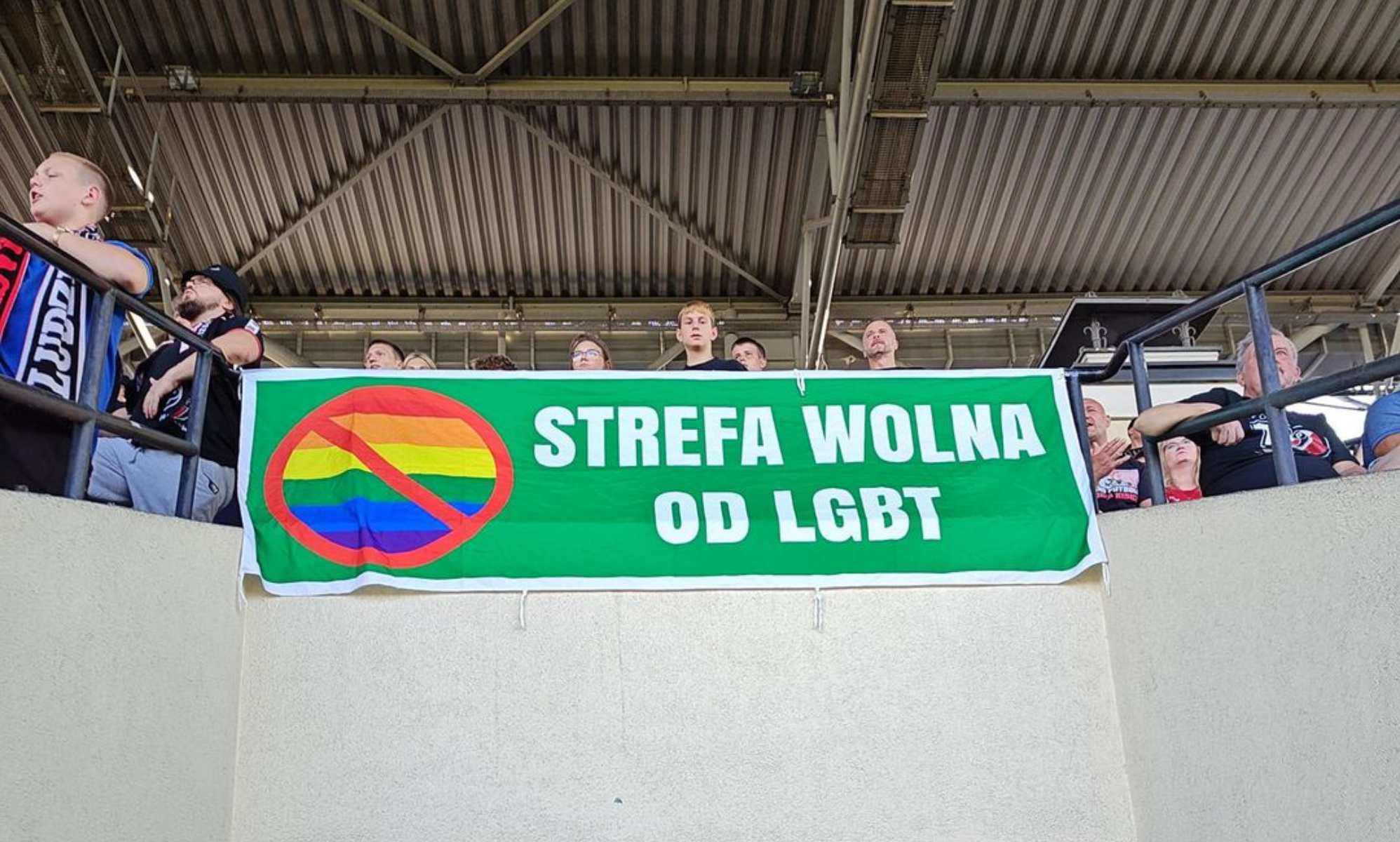 'LGBT-free zone' banner at football match condemned by Polish club
