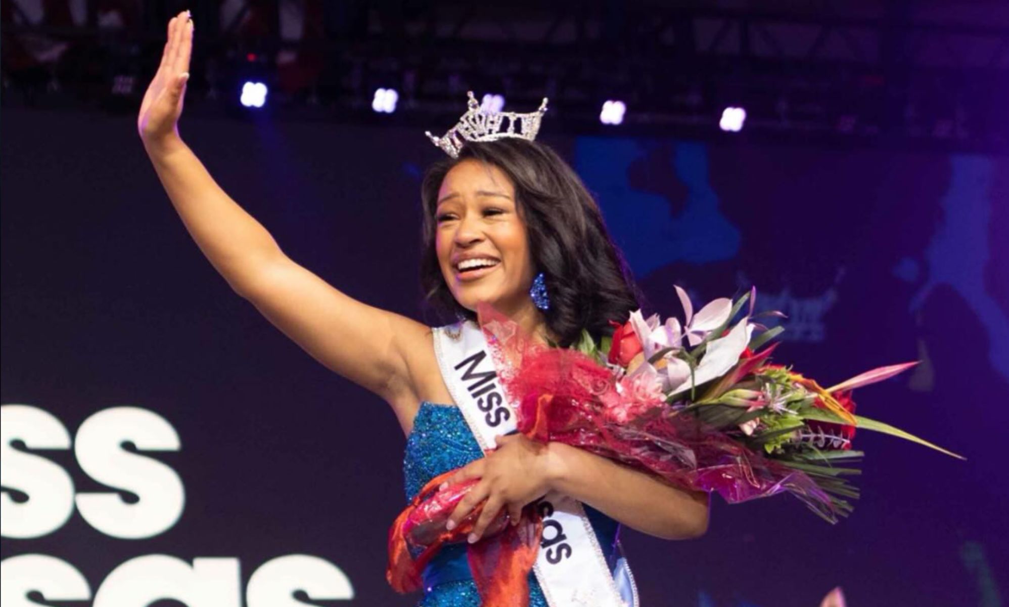 Miss Kansas pageant winner dramatically and powerfully calls out her 'abuser' from stage