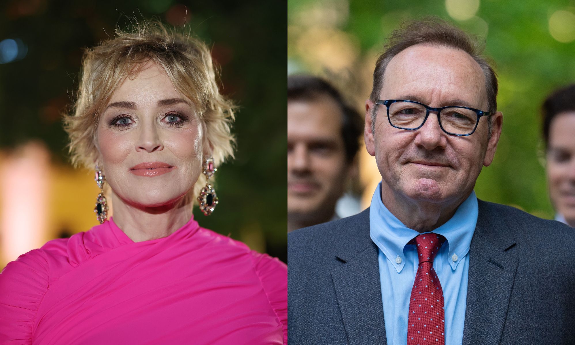 Sharon Stone says the 'hatred' directed at Kevin Spacey is because allegations were 'man-on-man'