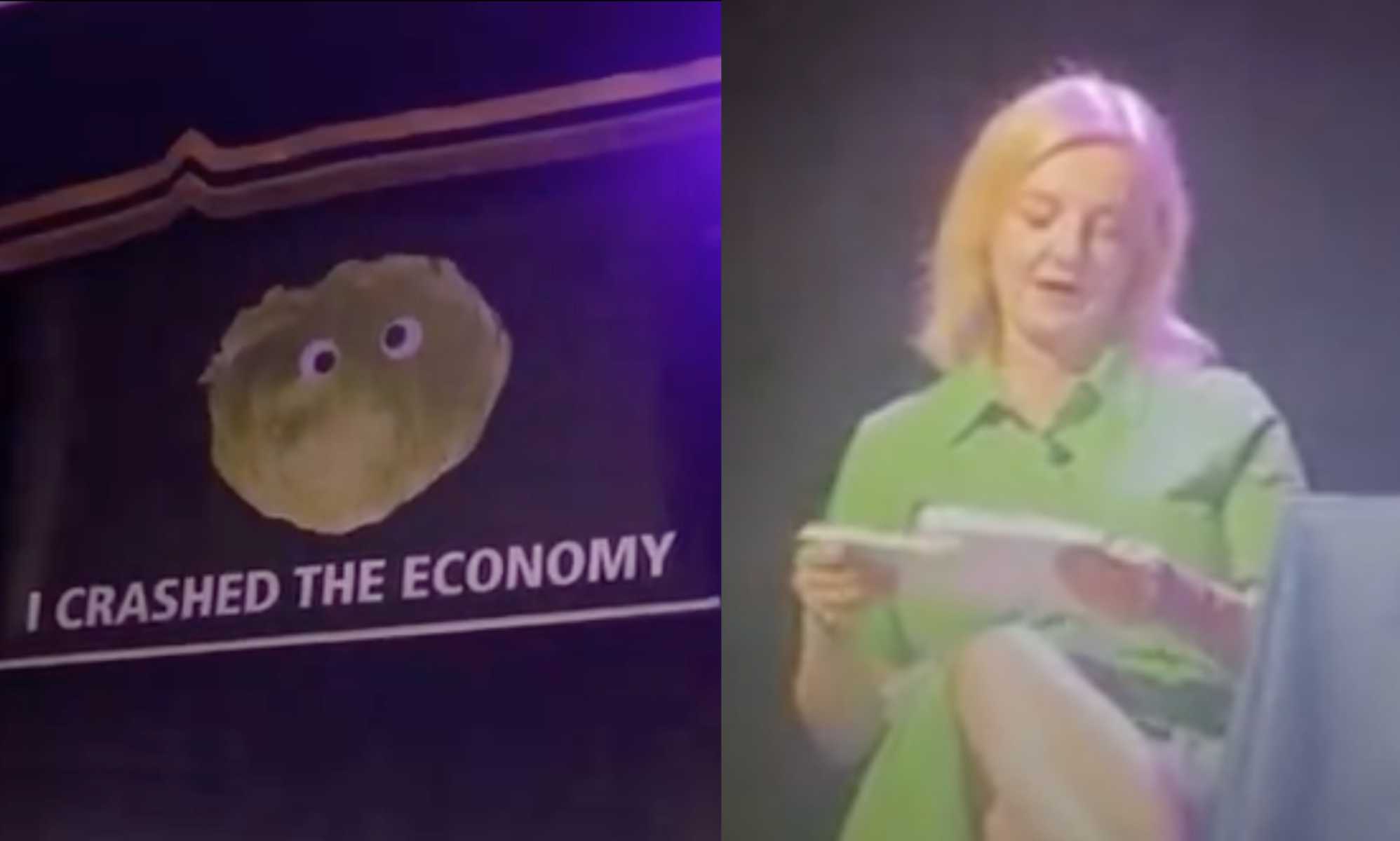 Liz Truss storms off stage after being 'lettuce bombed' by Led By Donkeys: 'That's not funny'