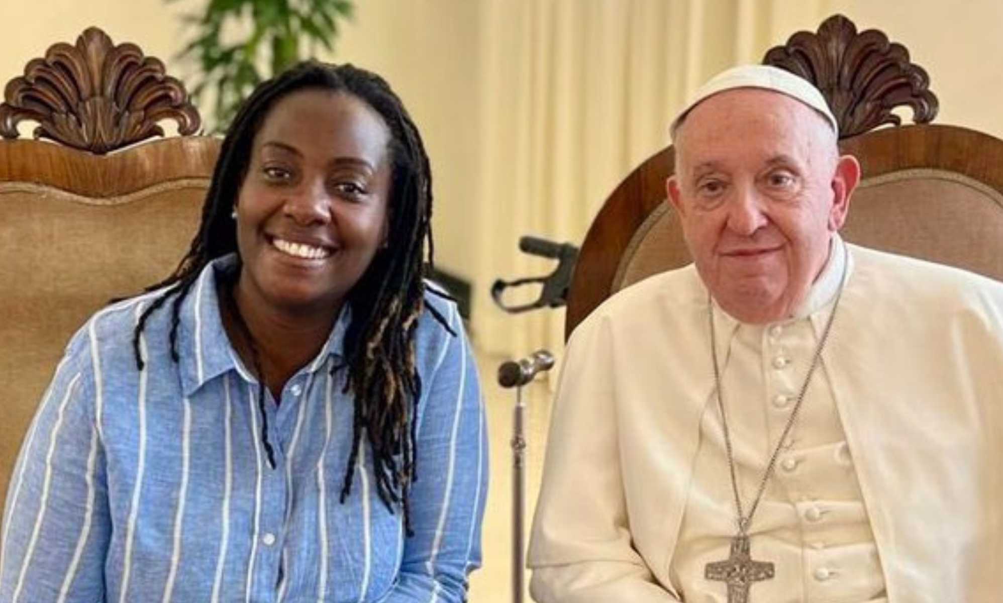 Pope Francis 'denounces anti-LGBTQ+ discrimination' in historic meeting with Ugandan activist 