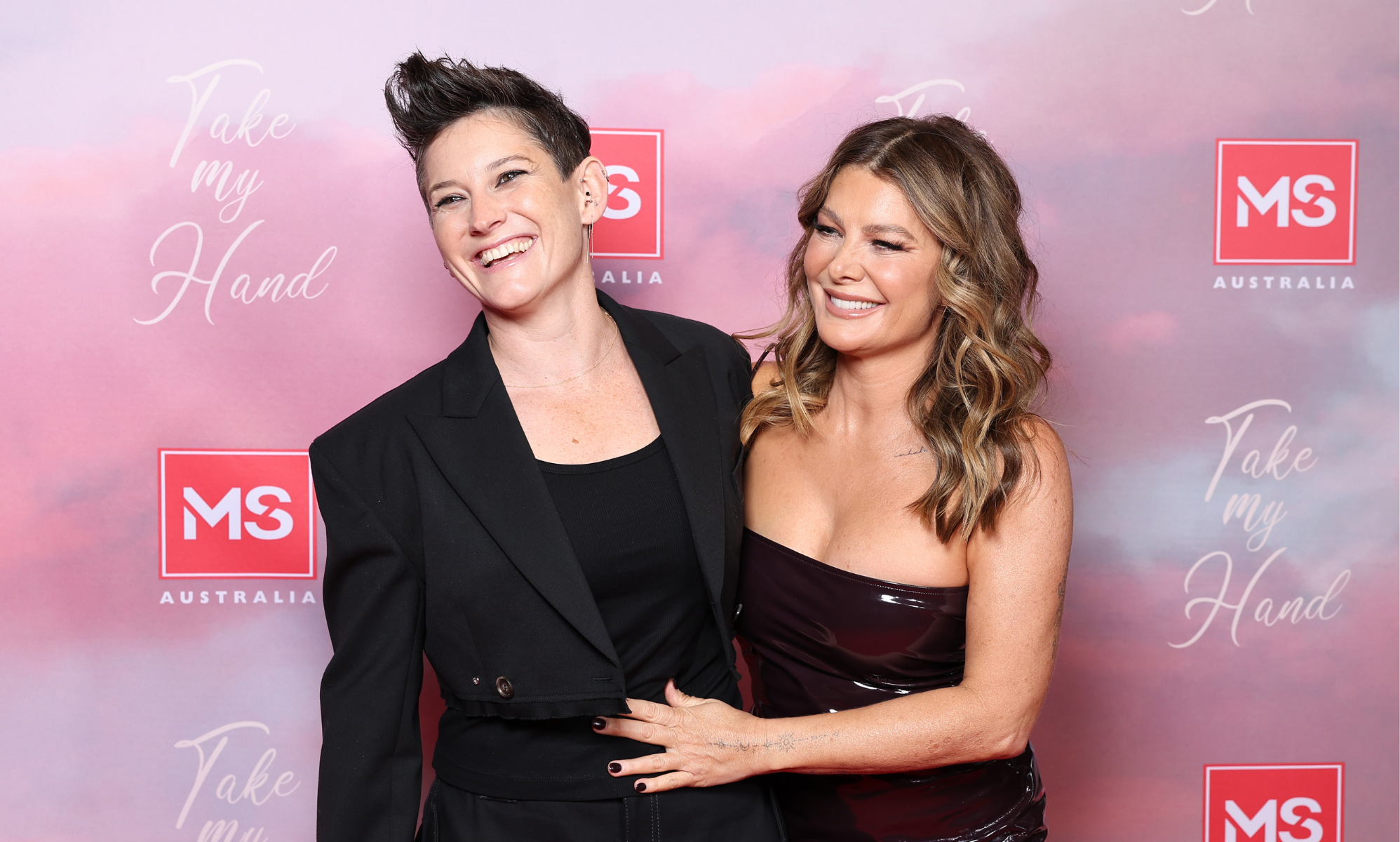 Former Neighbours star Natalie Bassingthwaighte and partner make red carpet debut