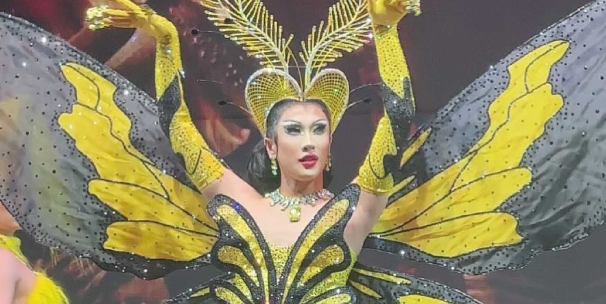 Drag Race champion Nymphia Wind gags fans with elaborate Paris Olympics performance