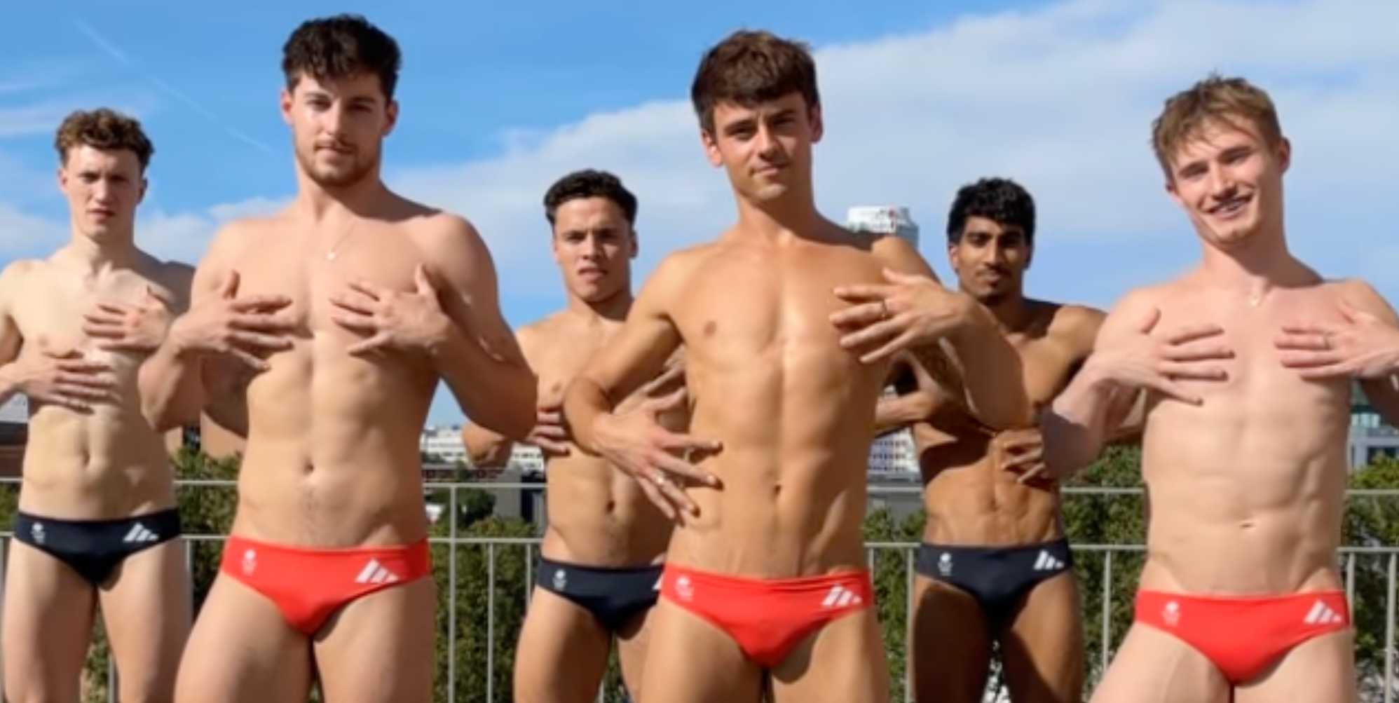 Tom Daley and Team GB divers perform viral Charli XCX 'Apple' dance in tiny Speedos