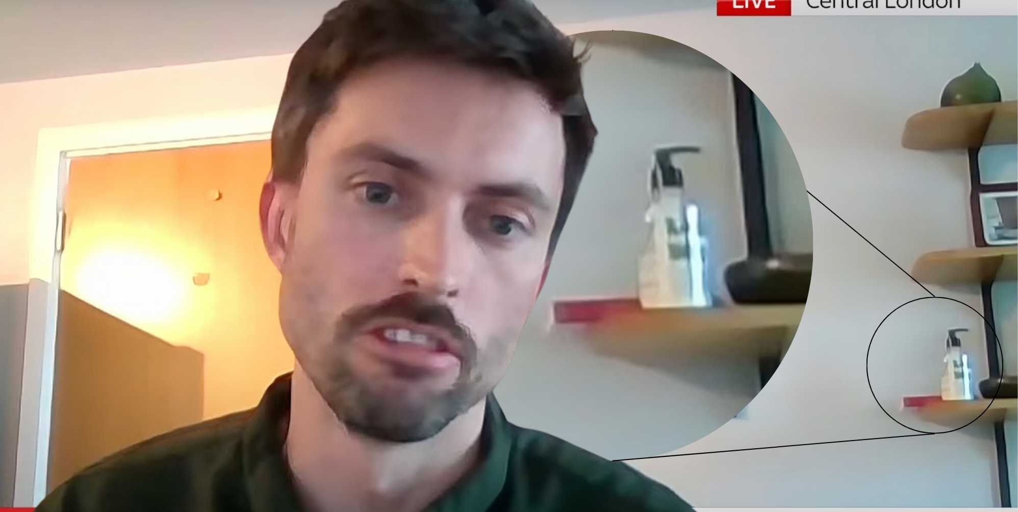 Sky News interview goes viral after bottle of lube spotted in the background