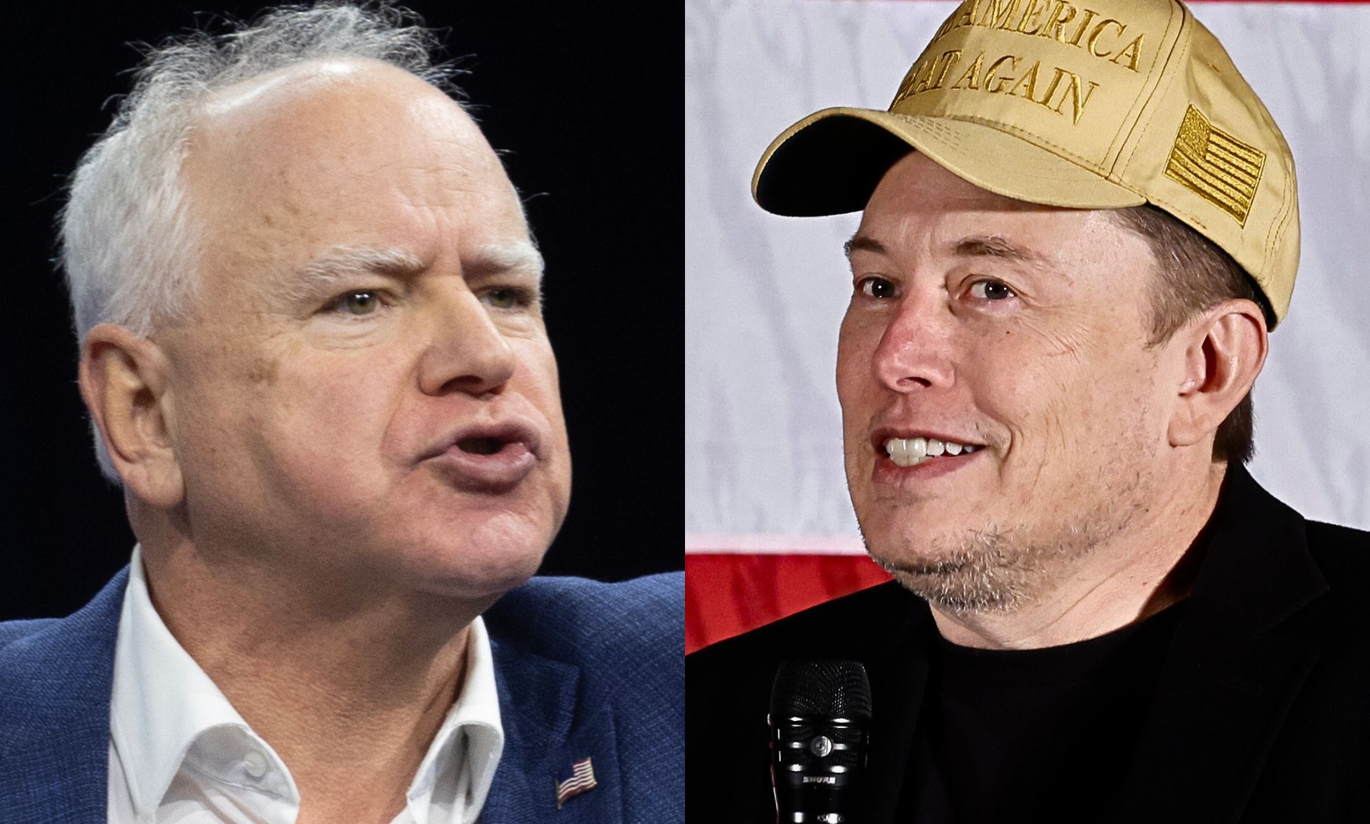 Tim Walz accuses 'dips**t' Elon Musk of trying to 'buy election' for Donald Trump