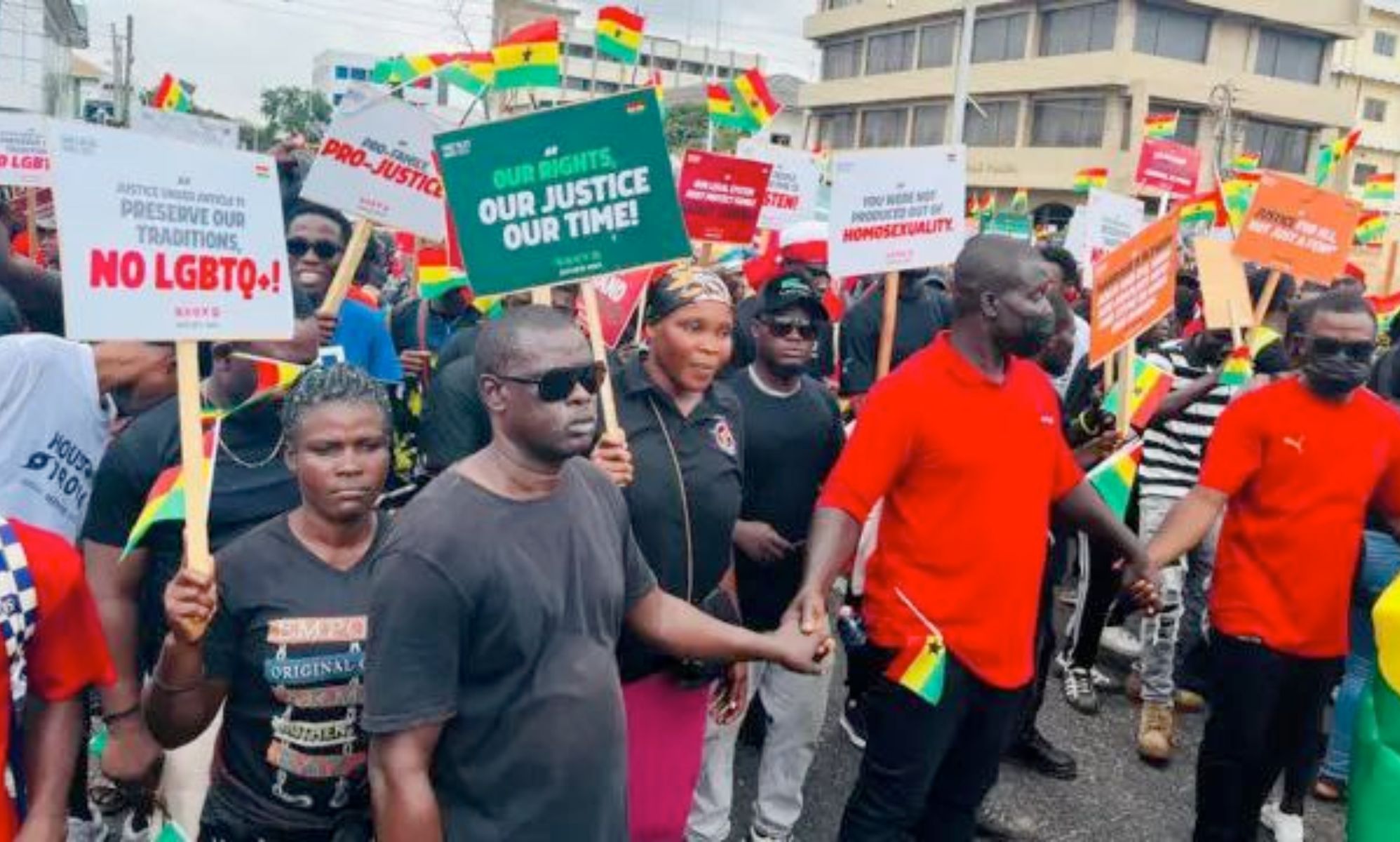 Protesters in Ghana urge supreme court to approve anti-LGBTQ+ bill