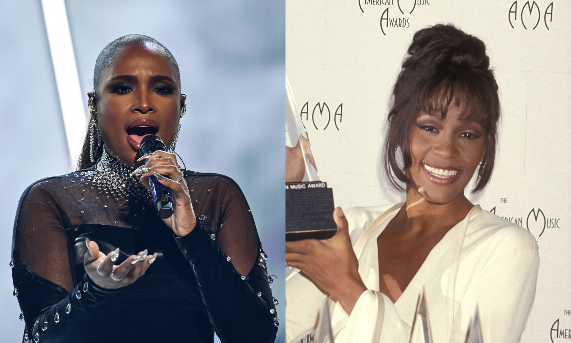 Jennifer Hudson paid a stunning tribute to Whitney Houston at the American Music Awards