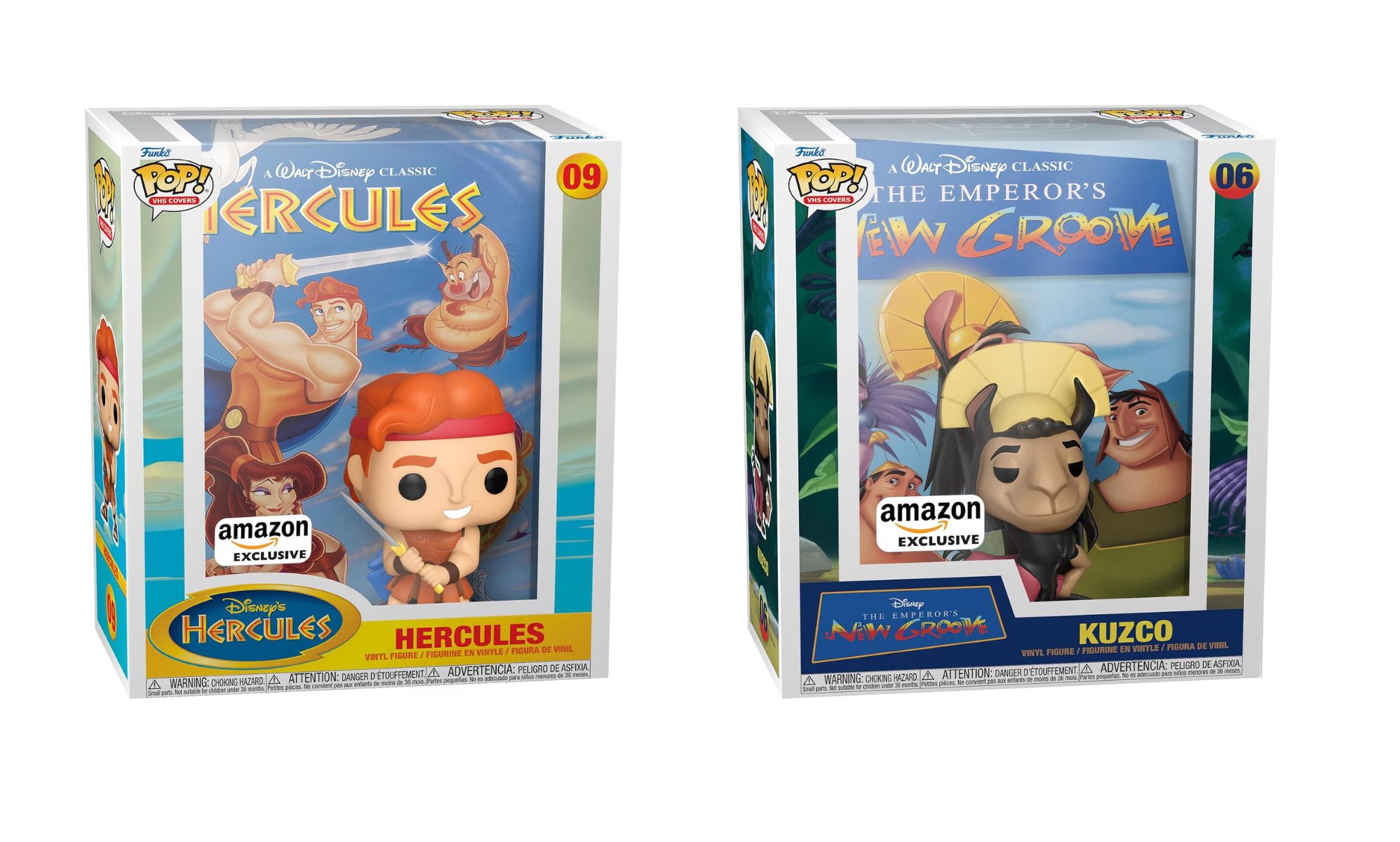 The Funko Pop! figures of Hercules and The Emperor