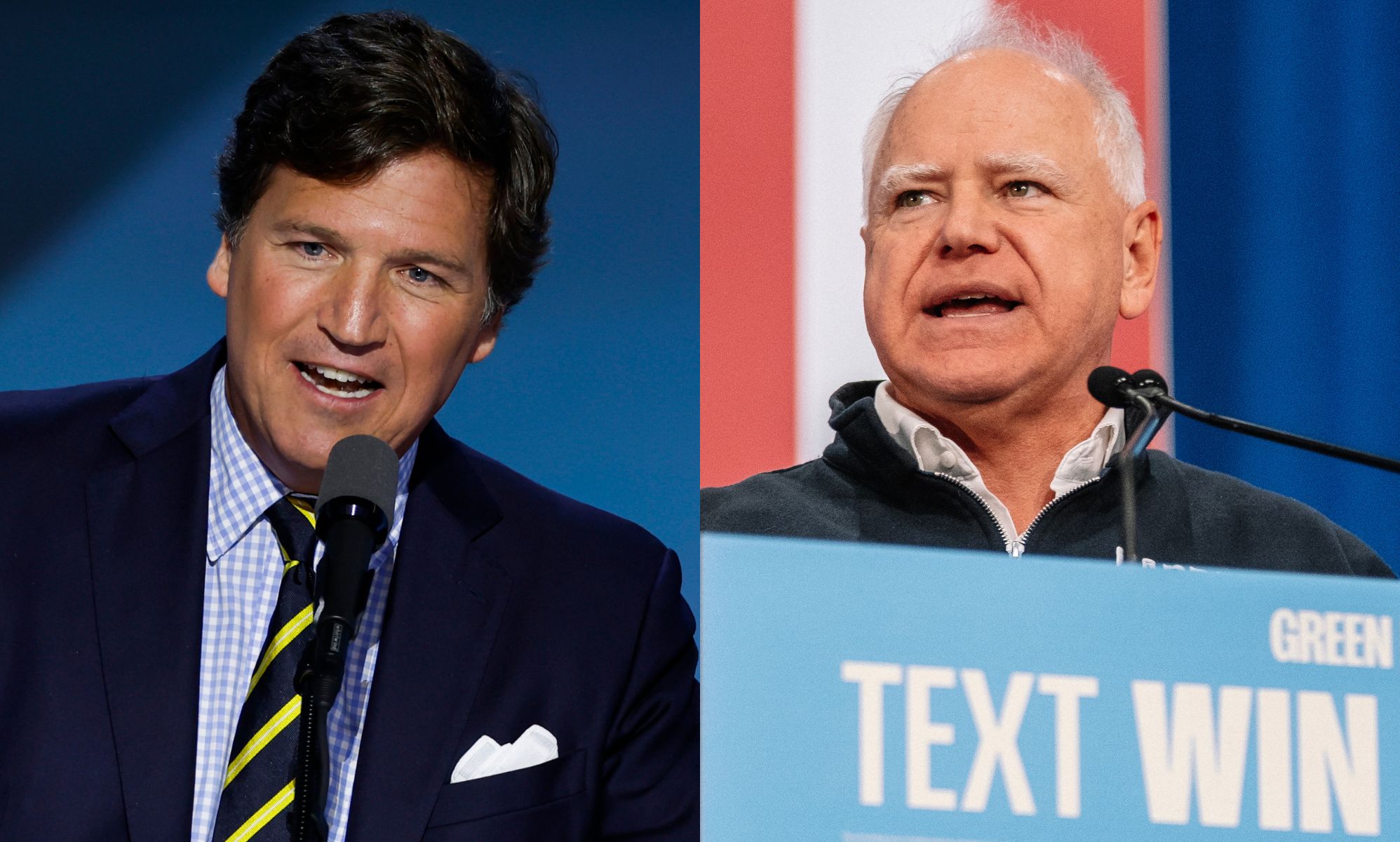 Former Fox News host Tucker Carlson claims Tim Walz looks 'super gay'