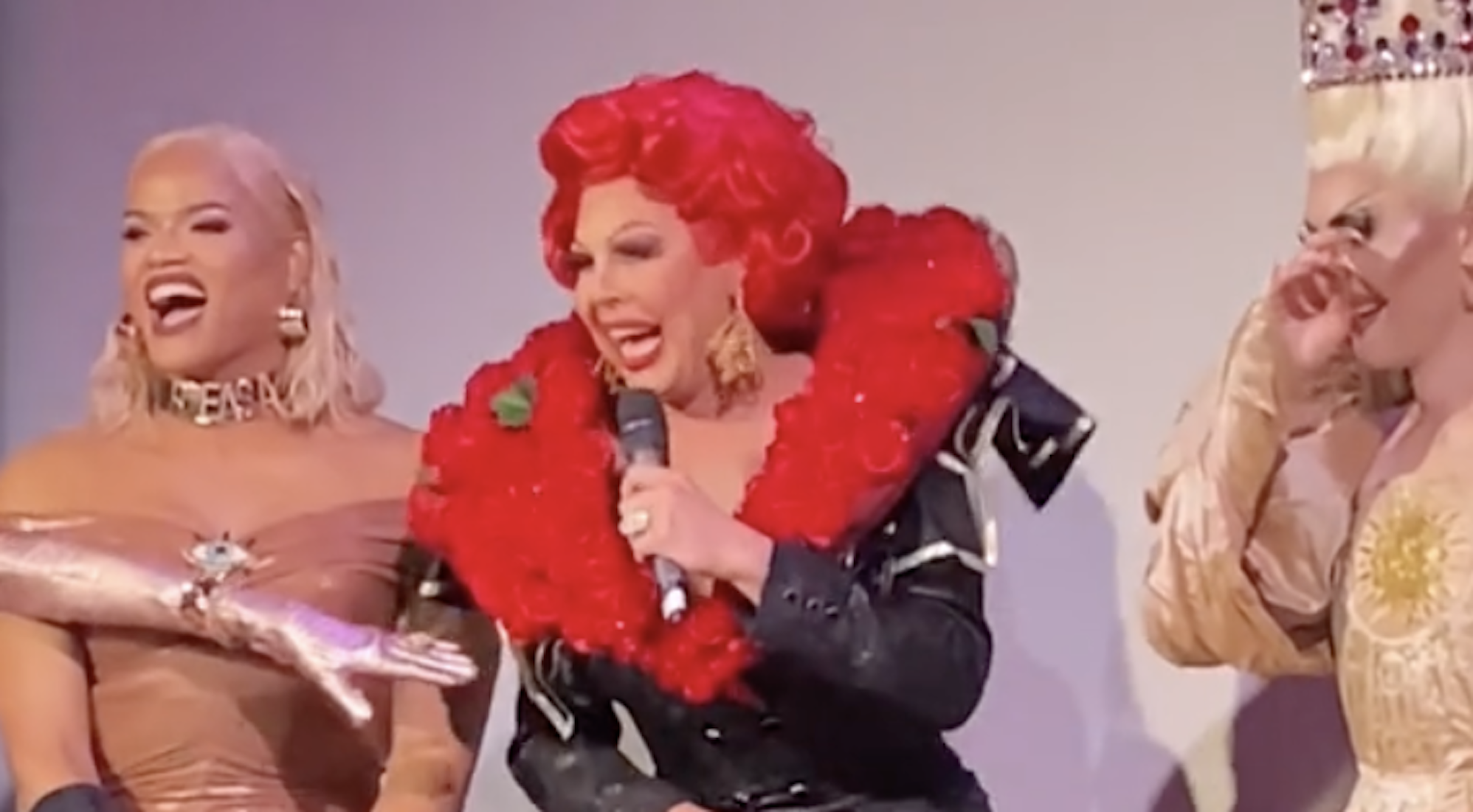Watch Drag Race UK's La Voix read everyone for filth at the season six finale viewing party