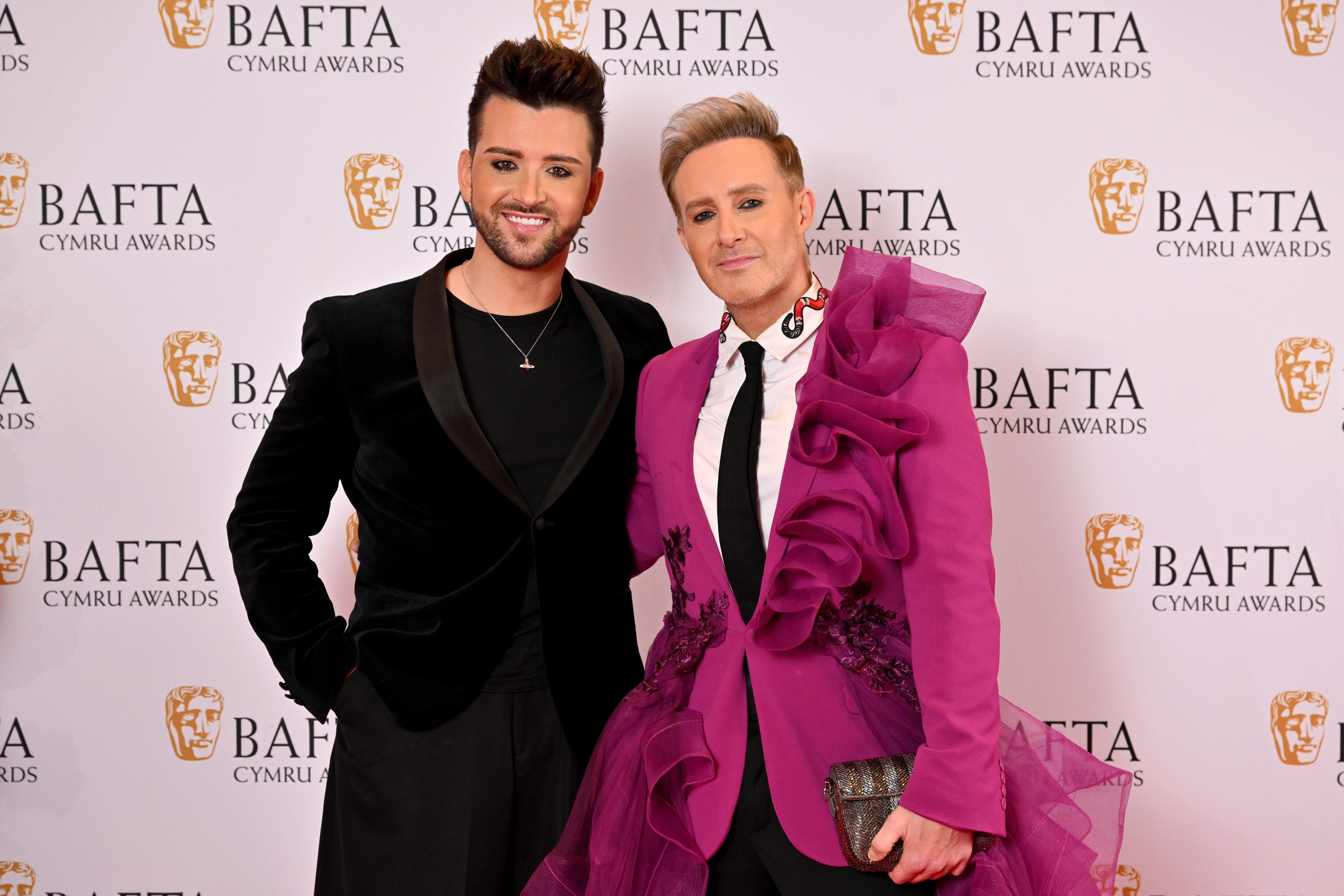 Tom Hope and Ian &quot;H&quot; Watkins attend the 2024 BAFTA Cymru awards