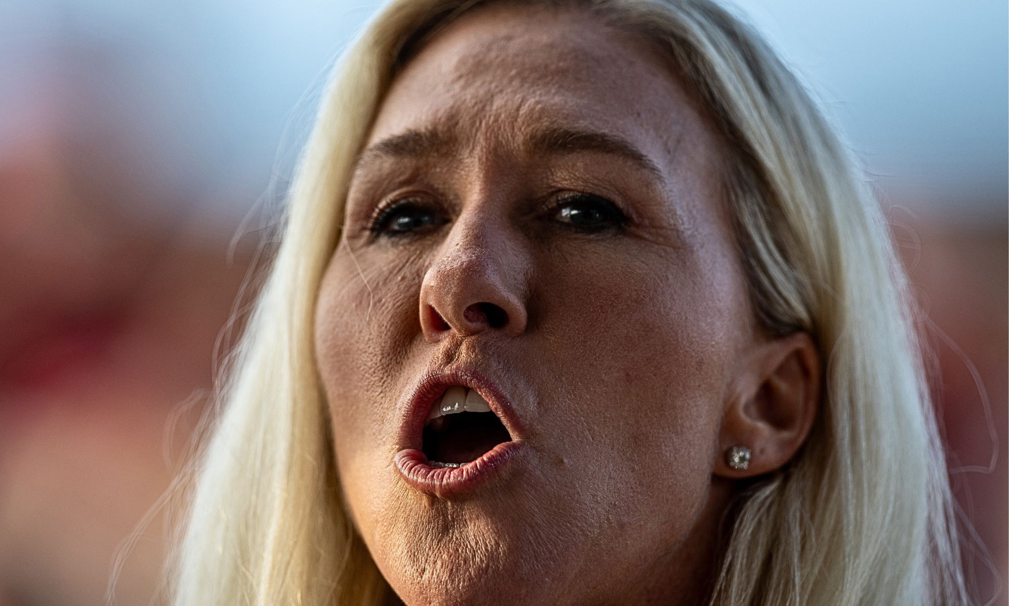 Marjorie Taylor Greene loudly booed as she rages against trans rights in misinformation-filled rant