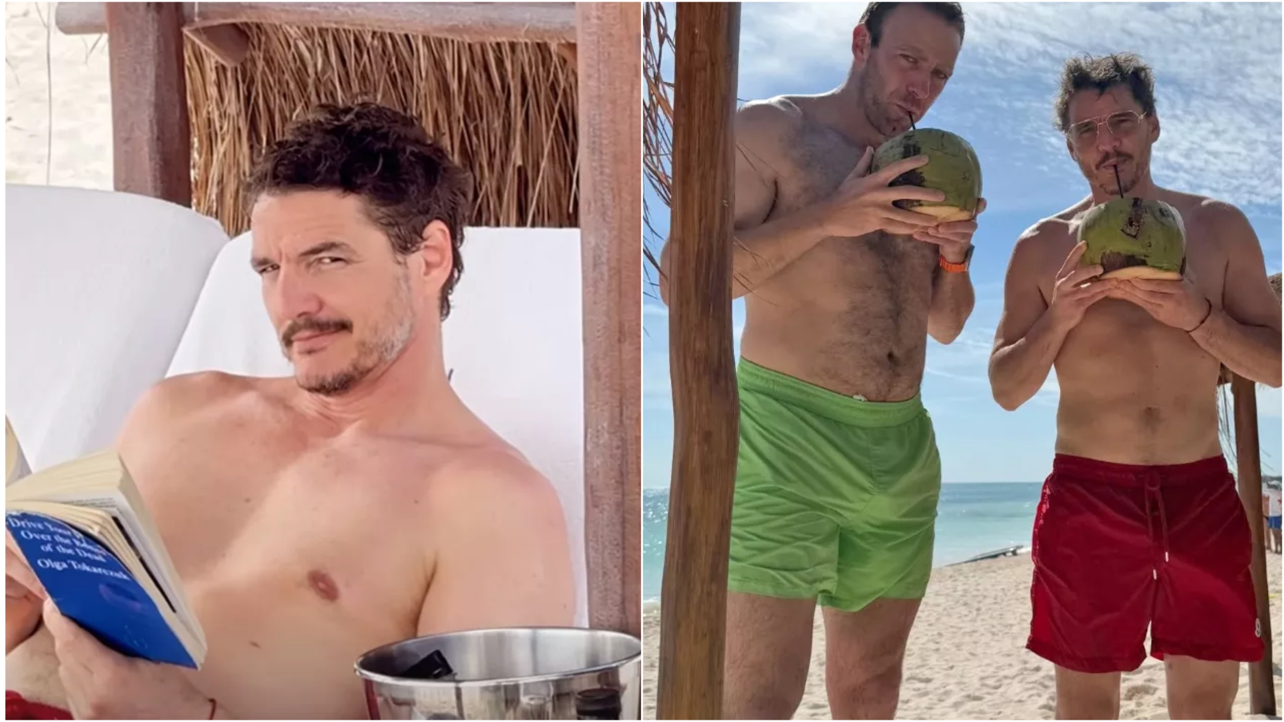 Pics of Pedro Pascal and Omar Apollo enjoying Christmas at the beach send internet into meltdown
