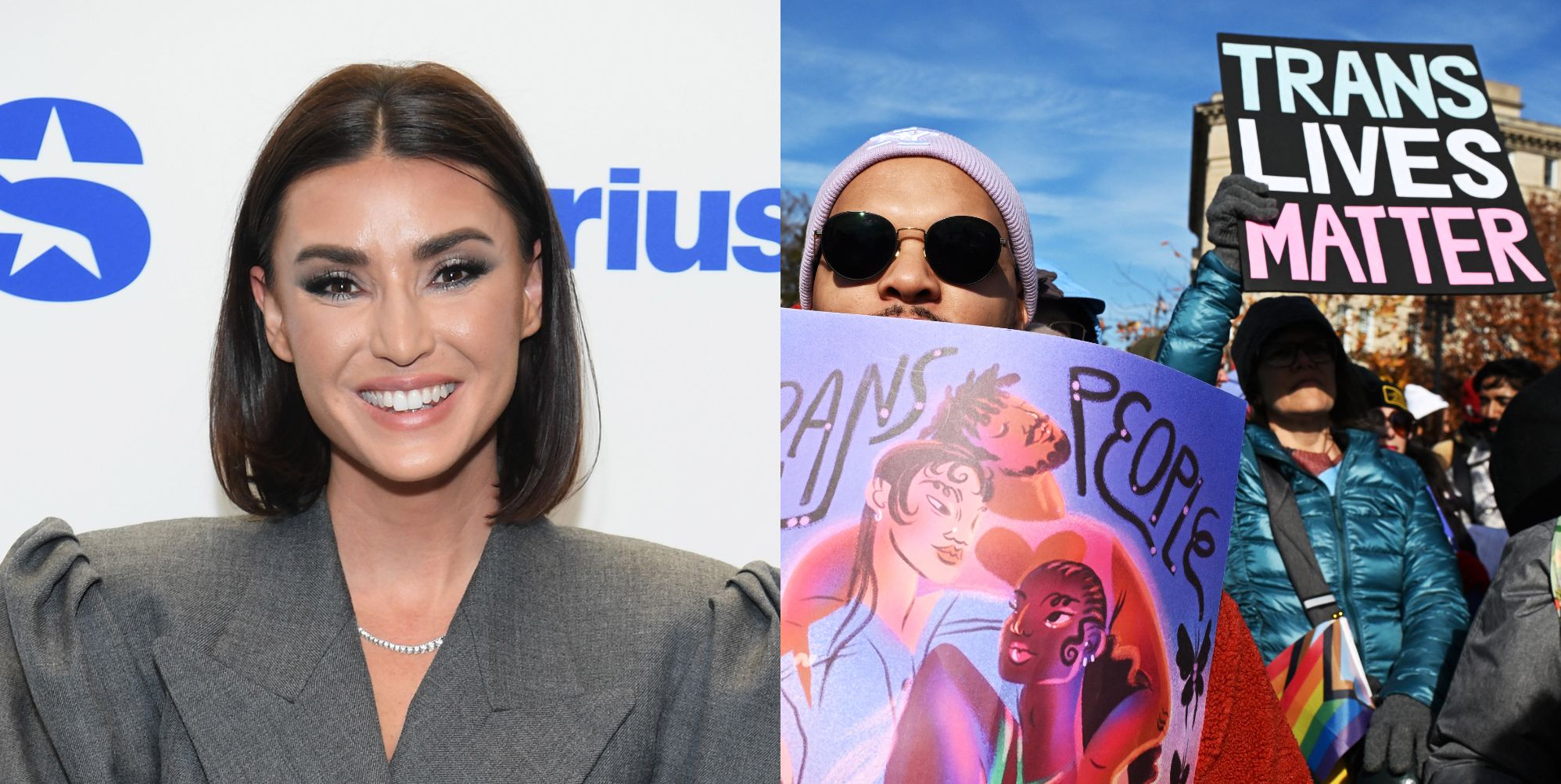 Real Housewives star joins trans rally outside US Supreme Court: 'These bans are cruel'