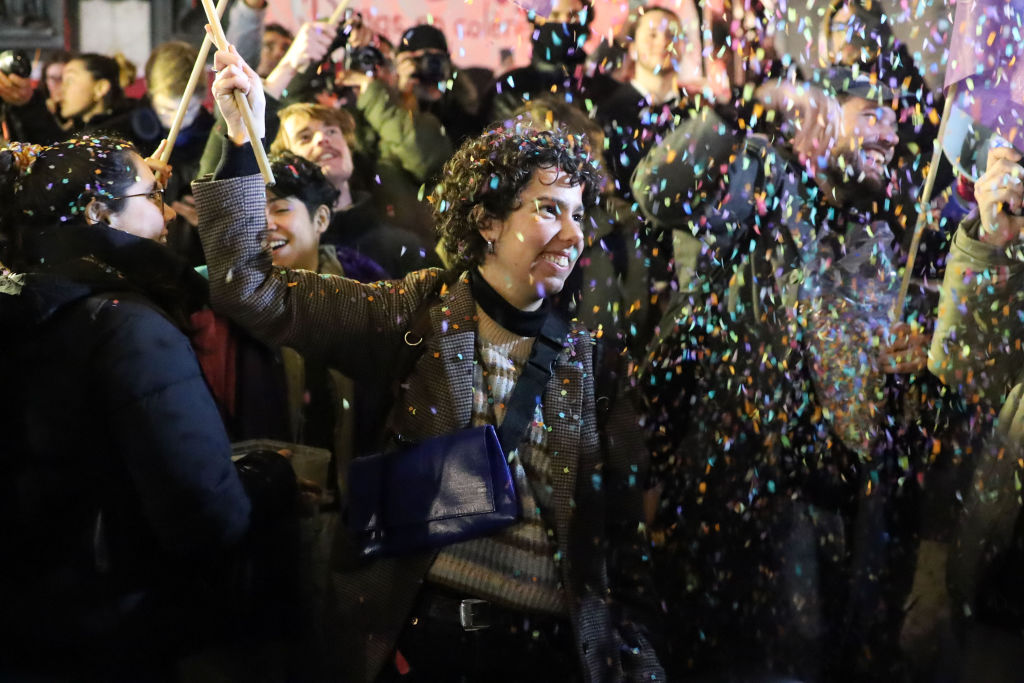 Hundreds celebrate death of far-right leader Jean-Marie Le Pen in Paris – some waving Pride flags