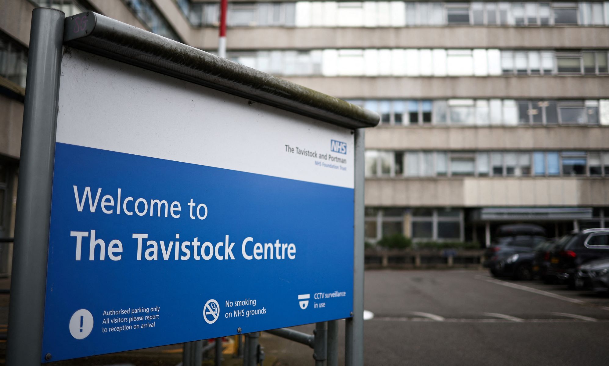 A sign outside the Tavistock and Portman.