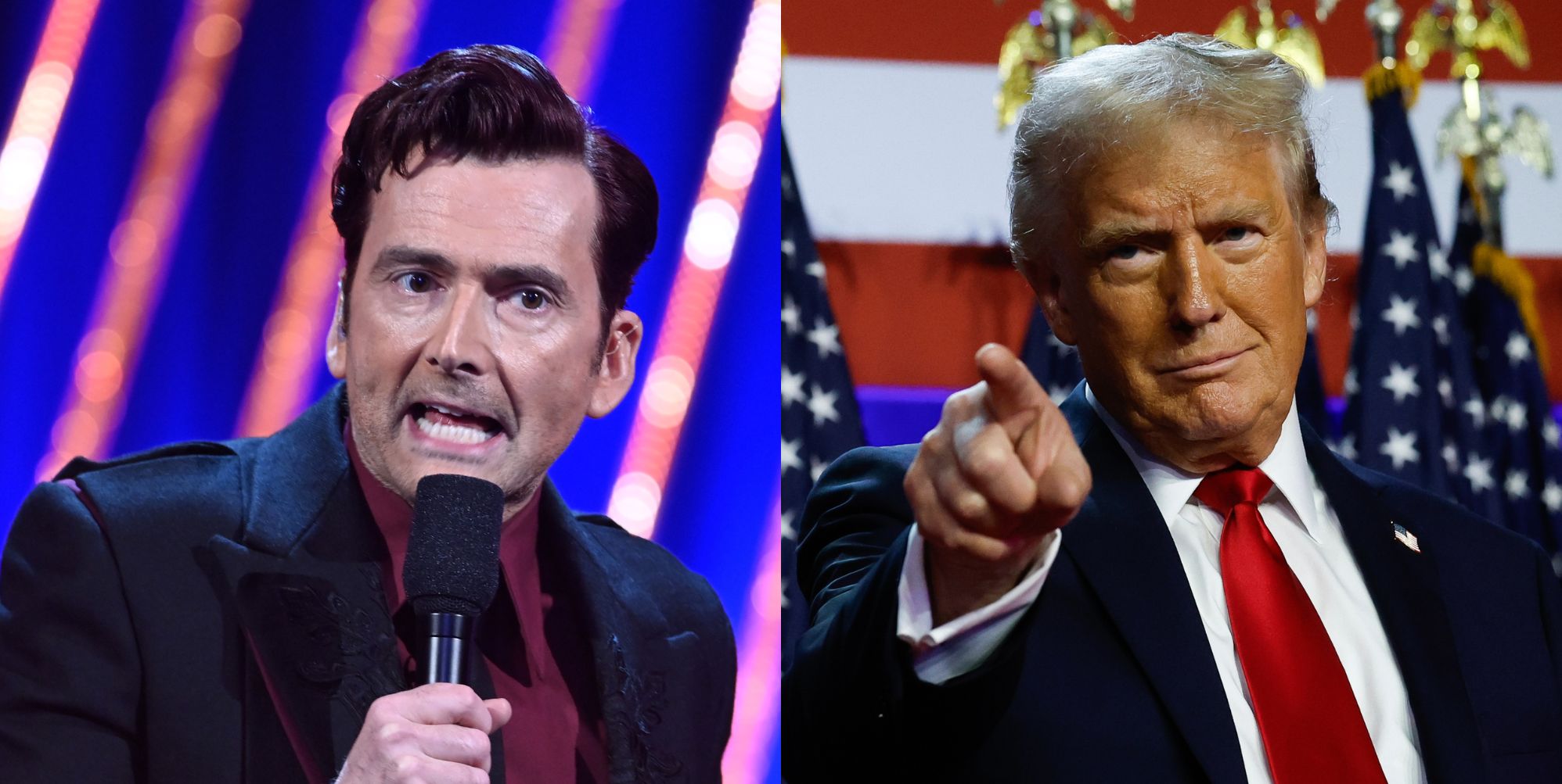 David Tennant duets with Colman Domingo and calls Trump a 'villain' in BAFTAs opening speech