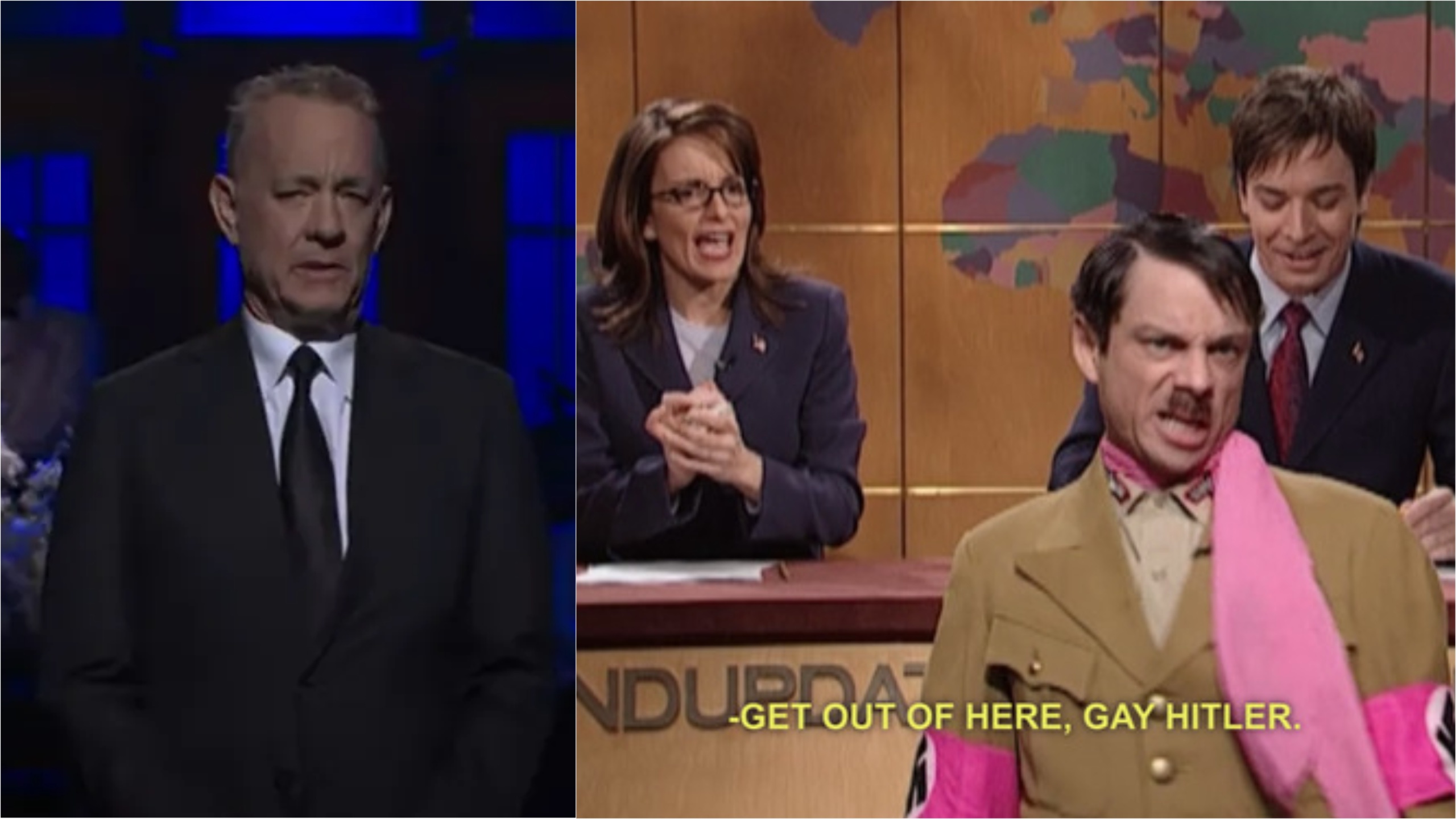Tom Hanks delivers 'in memoriam' tribute to SNL sketches that aged badly - including 'Gay Hitler'
