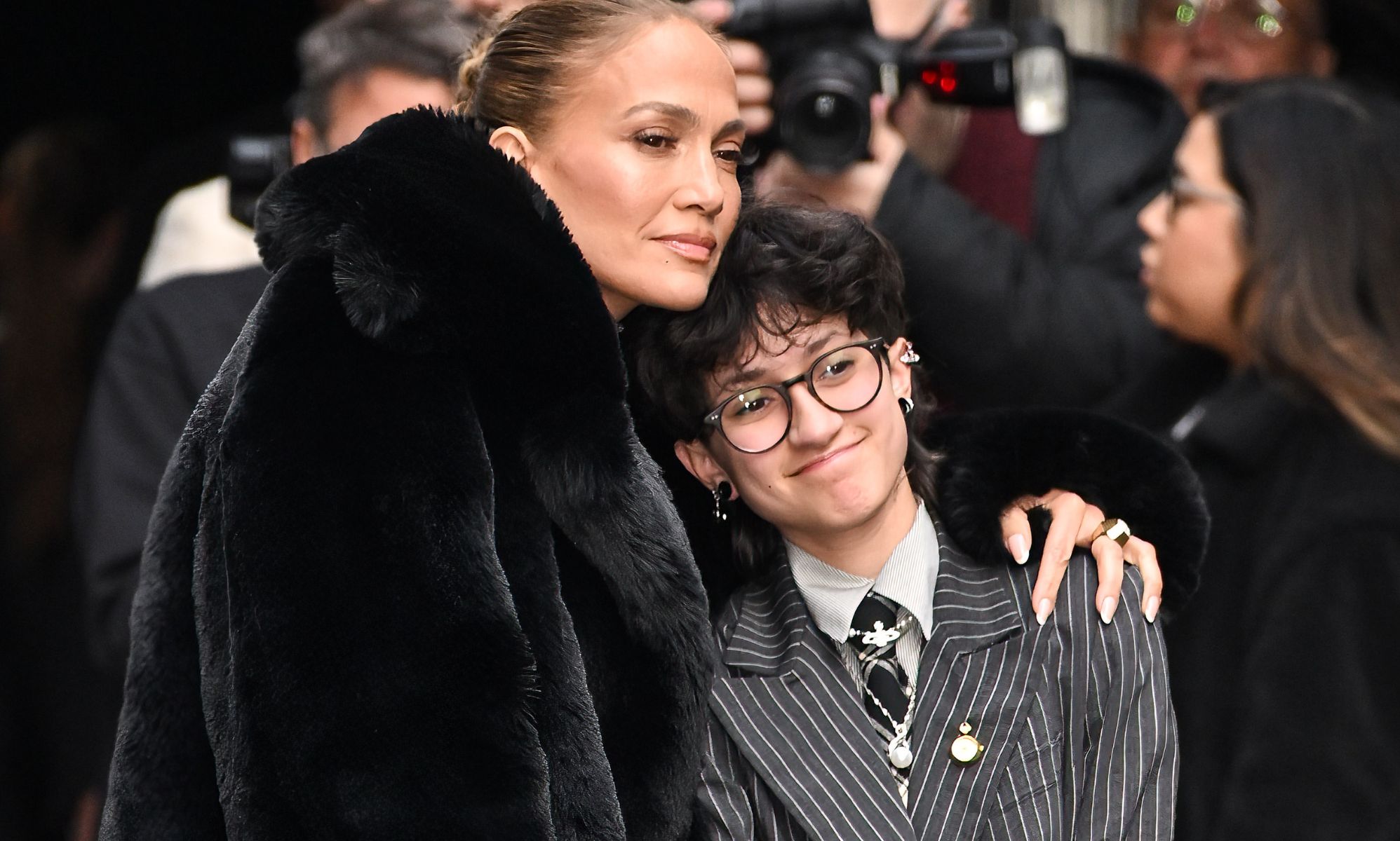 Jennifer Lopez and Emme Maribel Muñiz. 