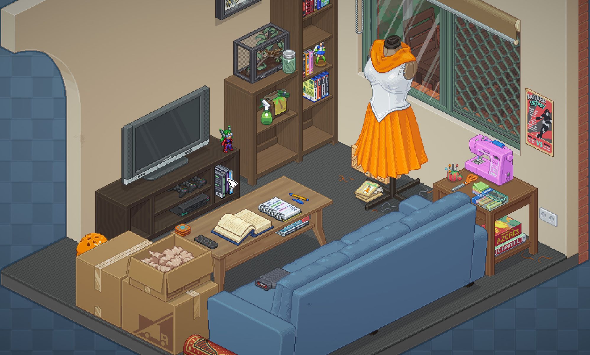 A screenshot of the video game Unpacking.