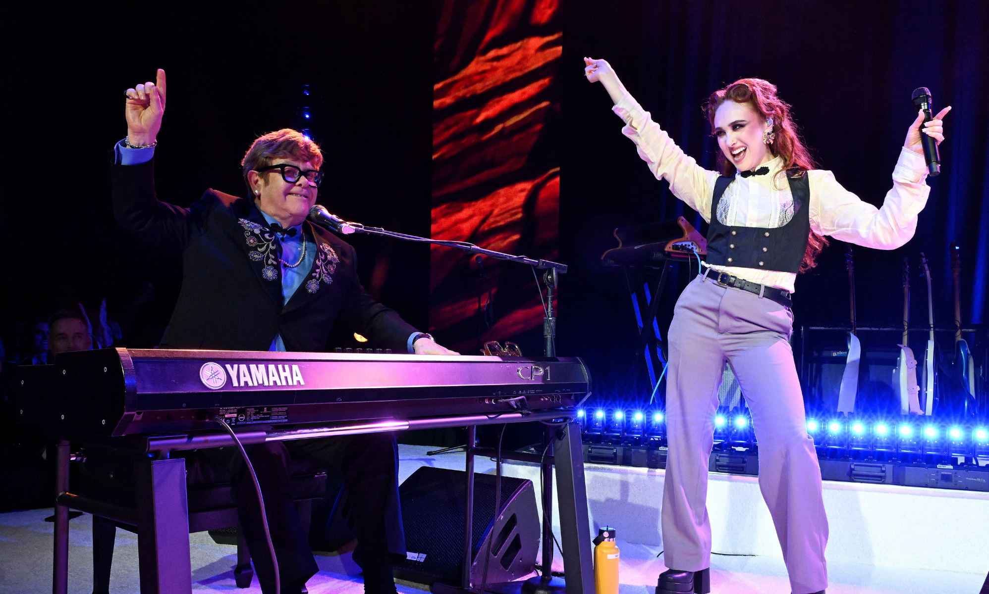 Elton John joins the 'Pink Pony Club' after Oscar watch party performance with Chappell Roan