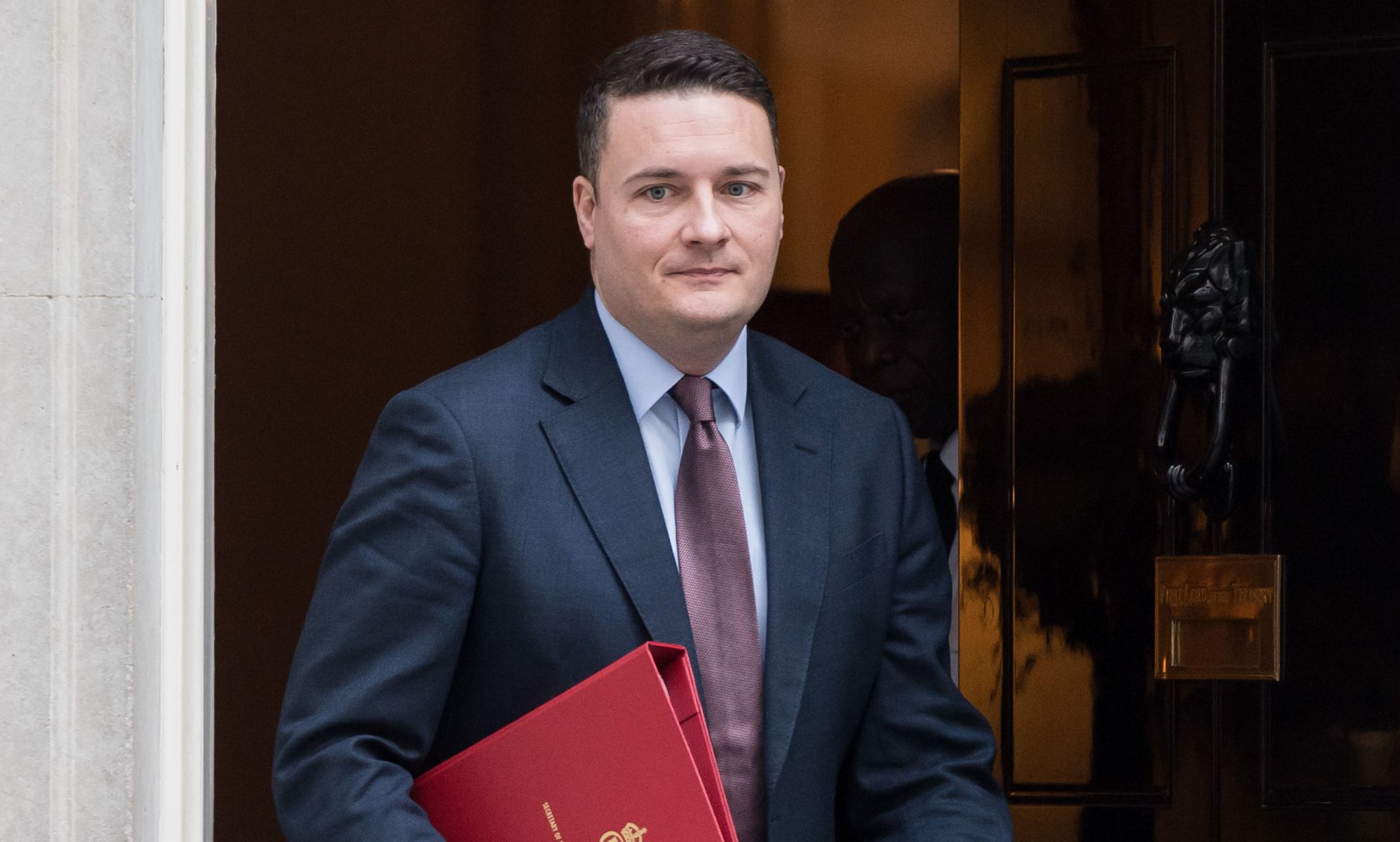 Wes Streeting walking out of 10 Downing Street.