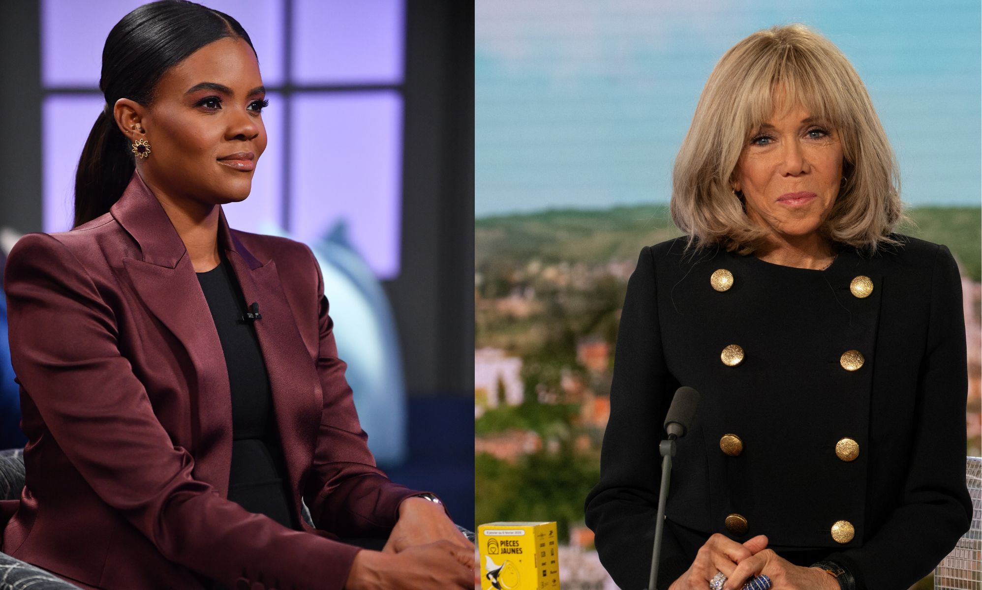 Candace Owens (left) and Brigitte Macron (right)