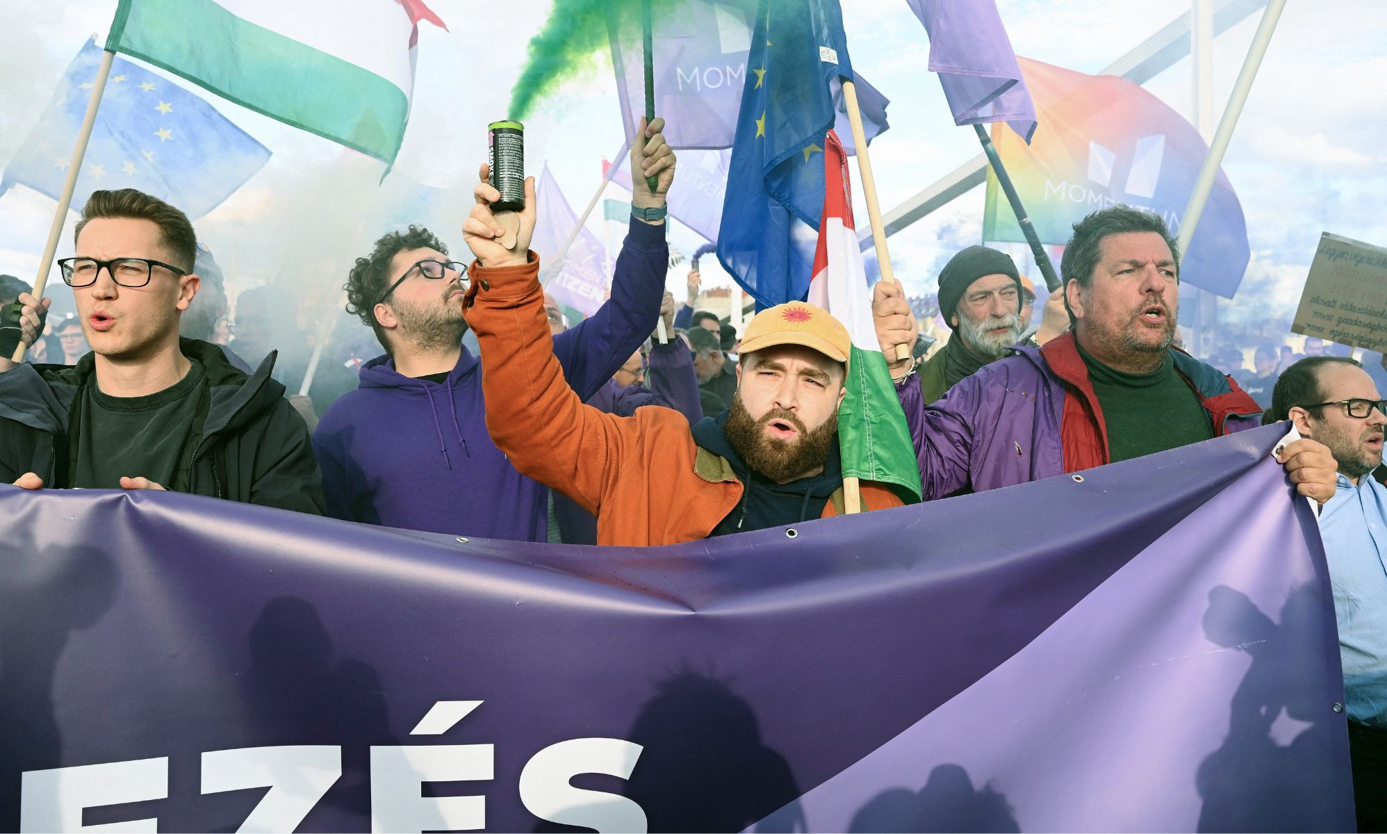 Thousands of Hungarians protest against law banning Pride: 'This is fascism'