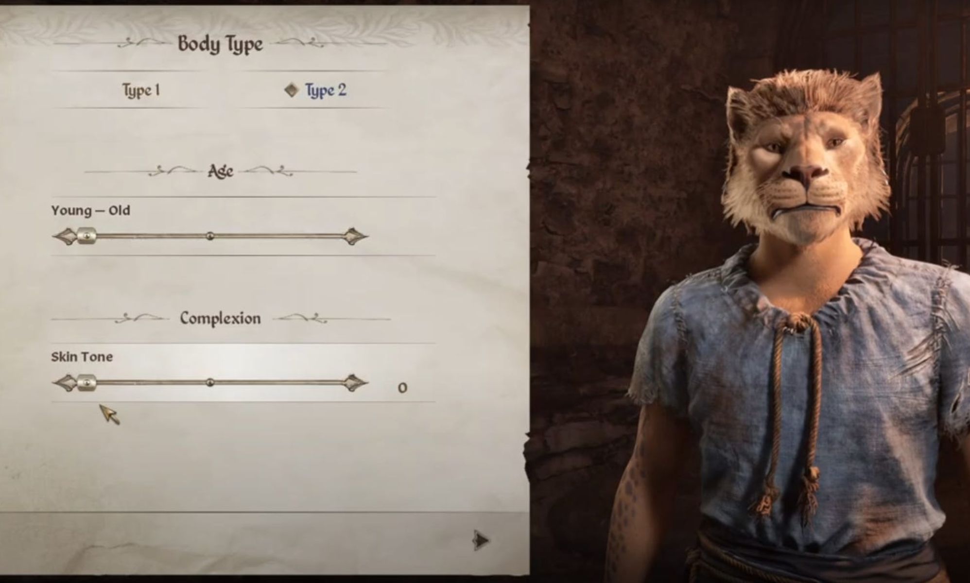 A screenshot of the customisation screen in the Elder Scrolls IV: Oblivion Remastered.