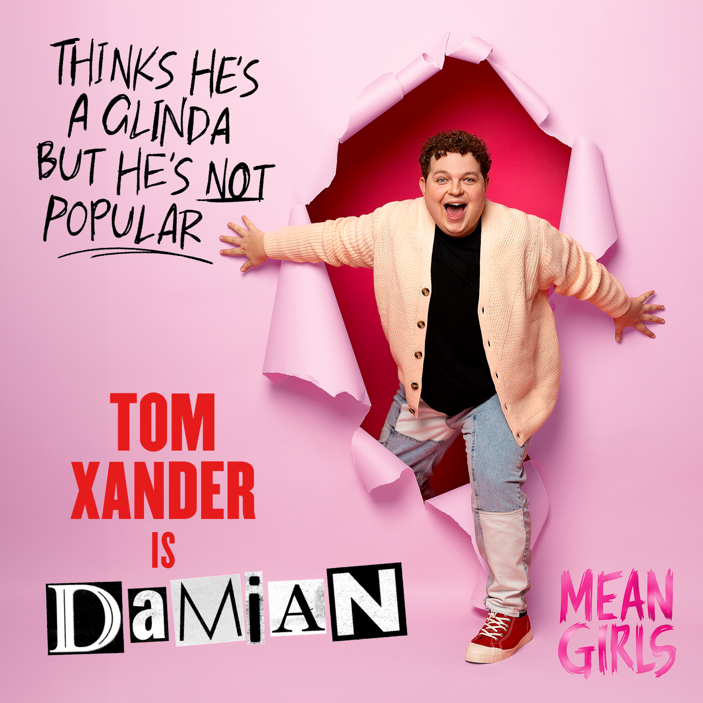 A promotional image for Tom Xander in Mean Girls.